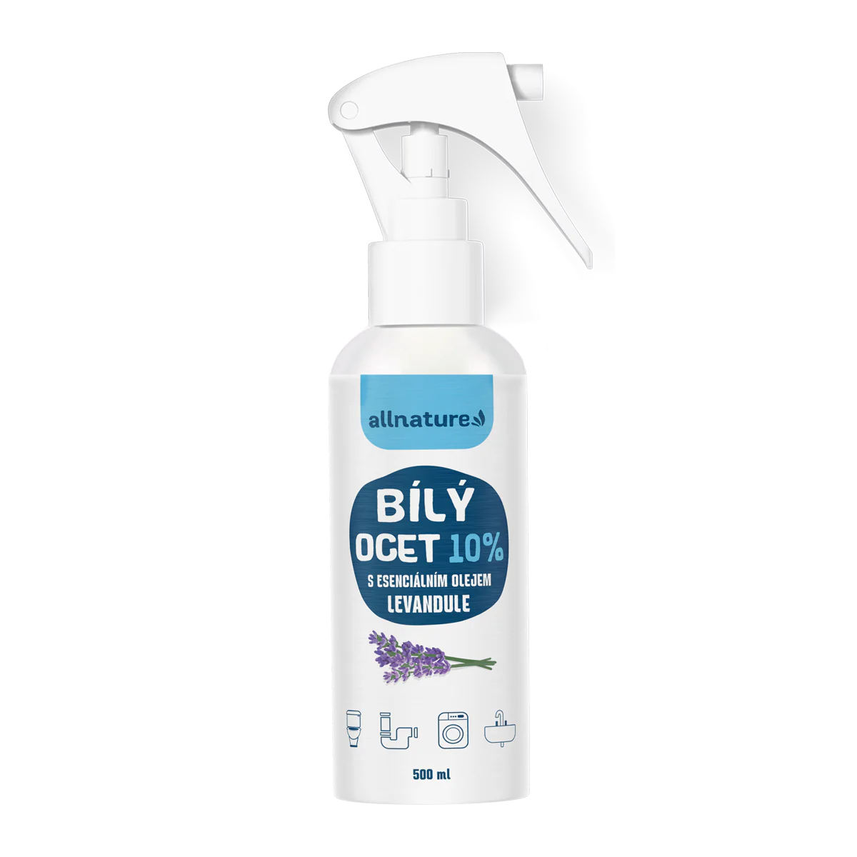 Allnature Bílý ocet sprej 10% s vůní levandule