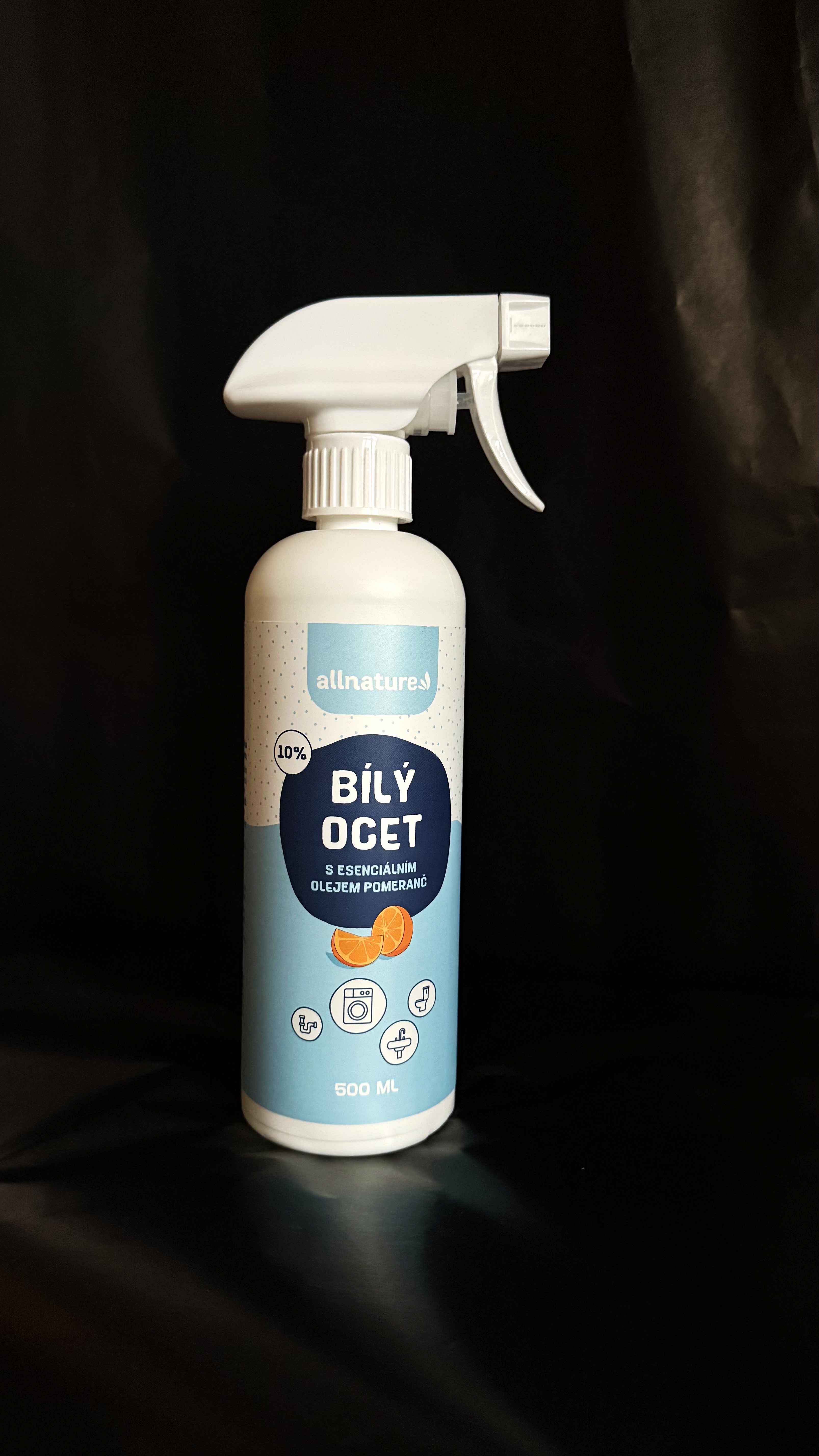 Allnature Bílý ocet sprej 10% s vůní pomeranče (500 ml) - Image 2