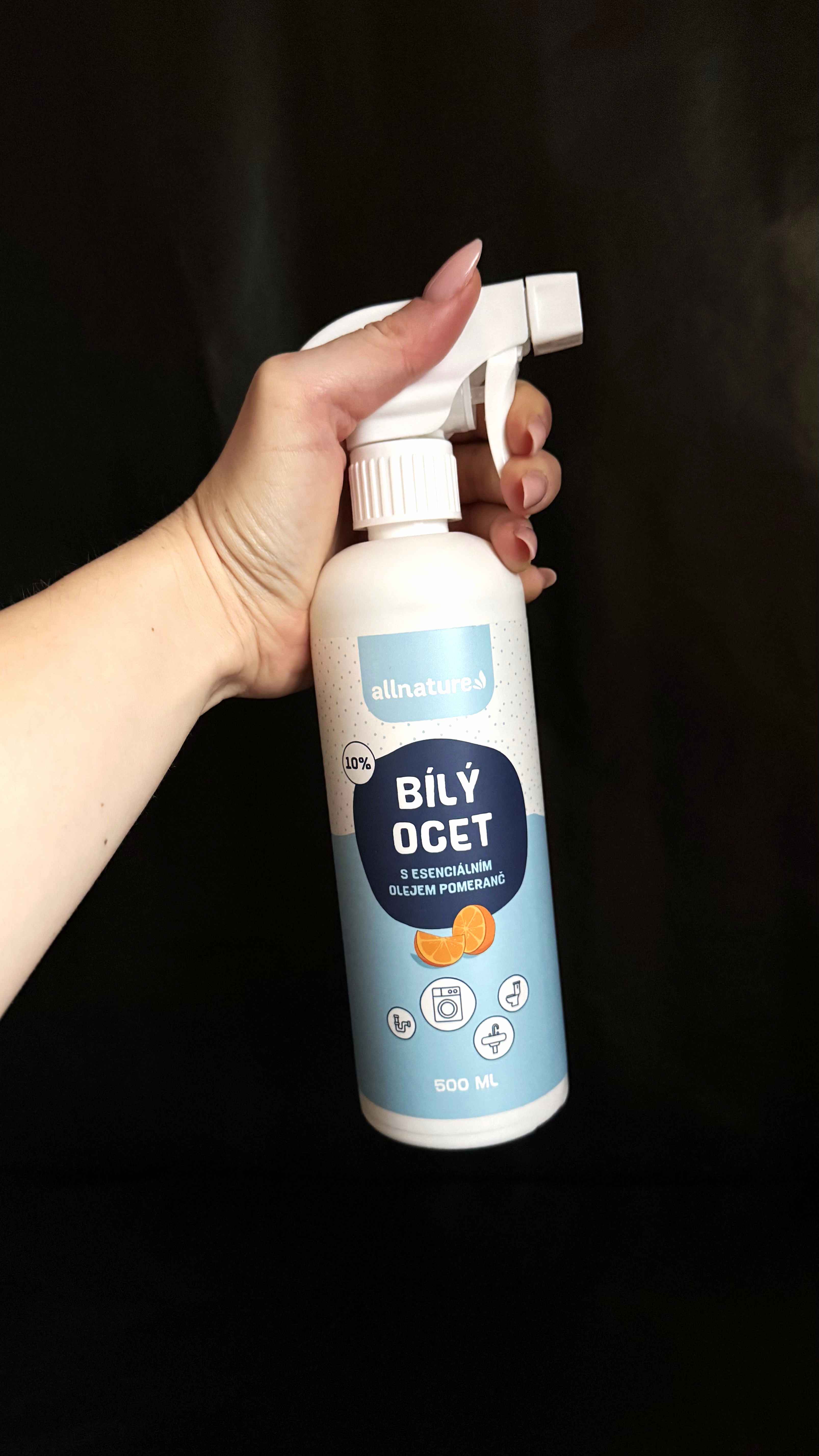 Allnature Bílý ocet sprej 10% s vůní pomeranče (500 ml) - Image 3