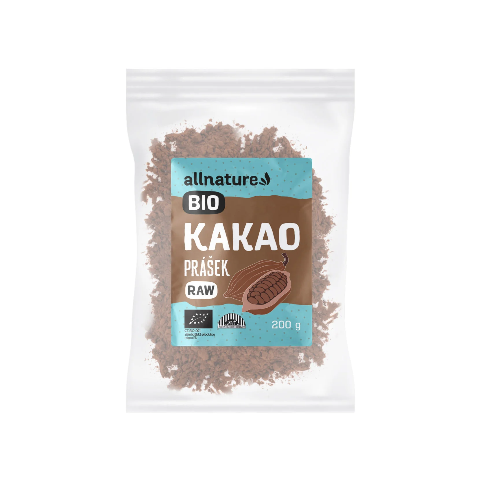 Allnature Kakaový prášek BIO RAW (200 g)