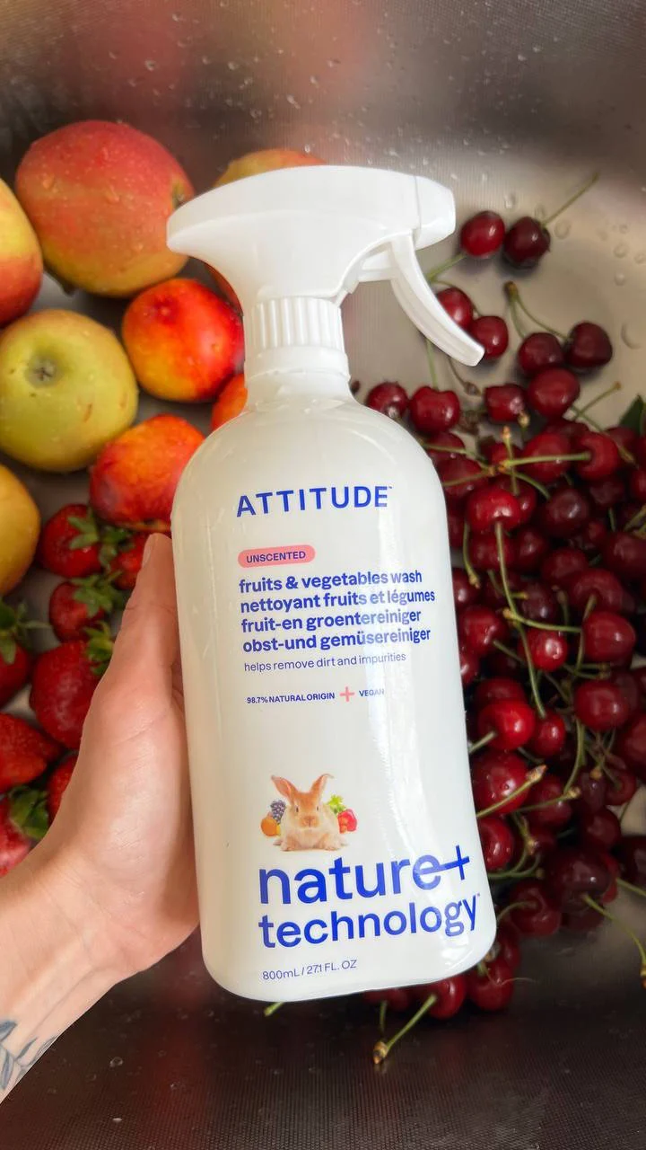Attitude Čistič na ovoce a zeleninu bez vůně s rozprašovačem (800 ml) - Image 3