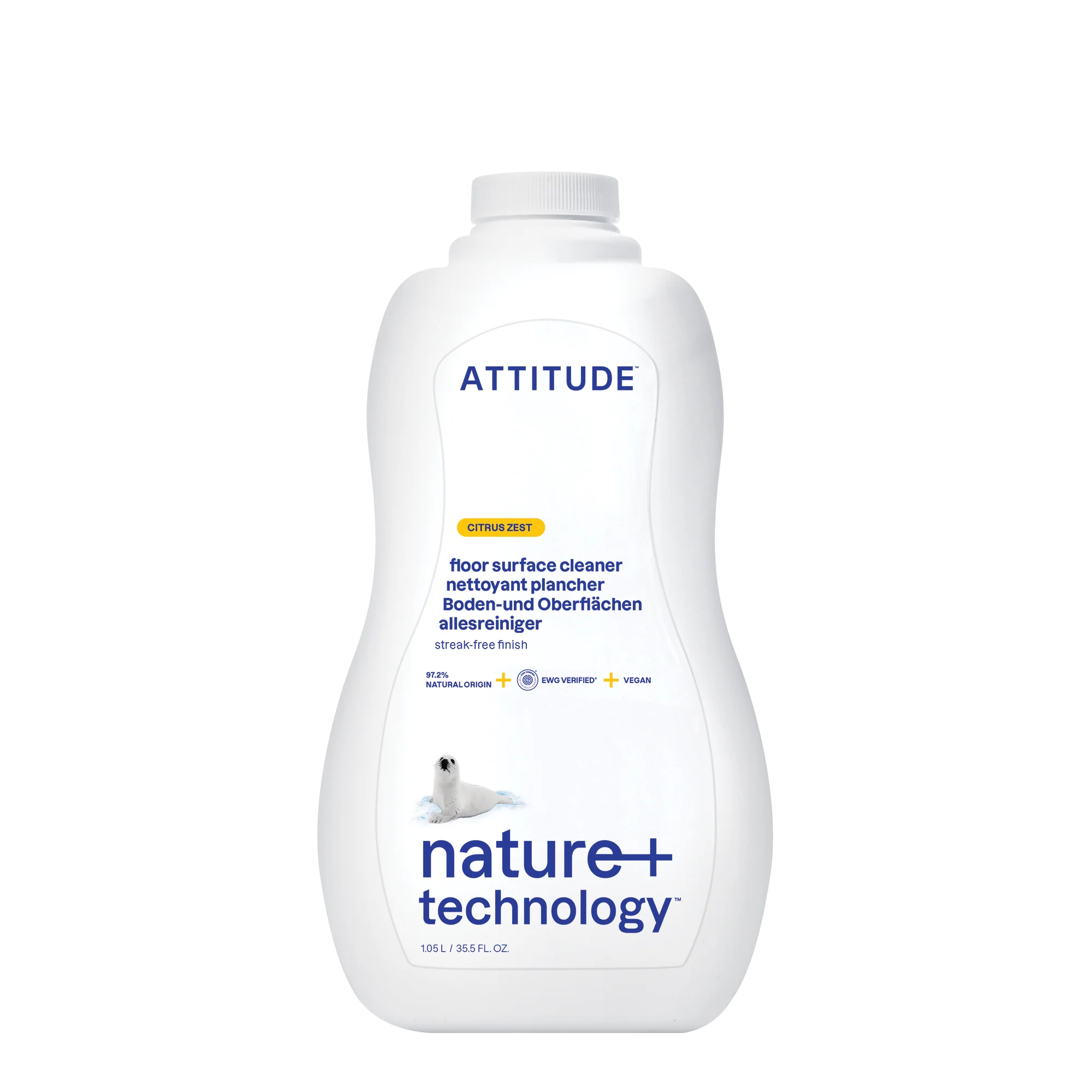 Attitude Čistič na podlahy a dřevo s vůní citronové kůry (1050 ml)