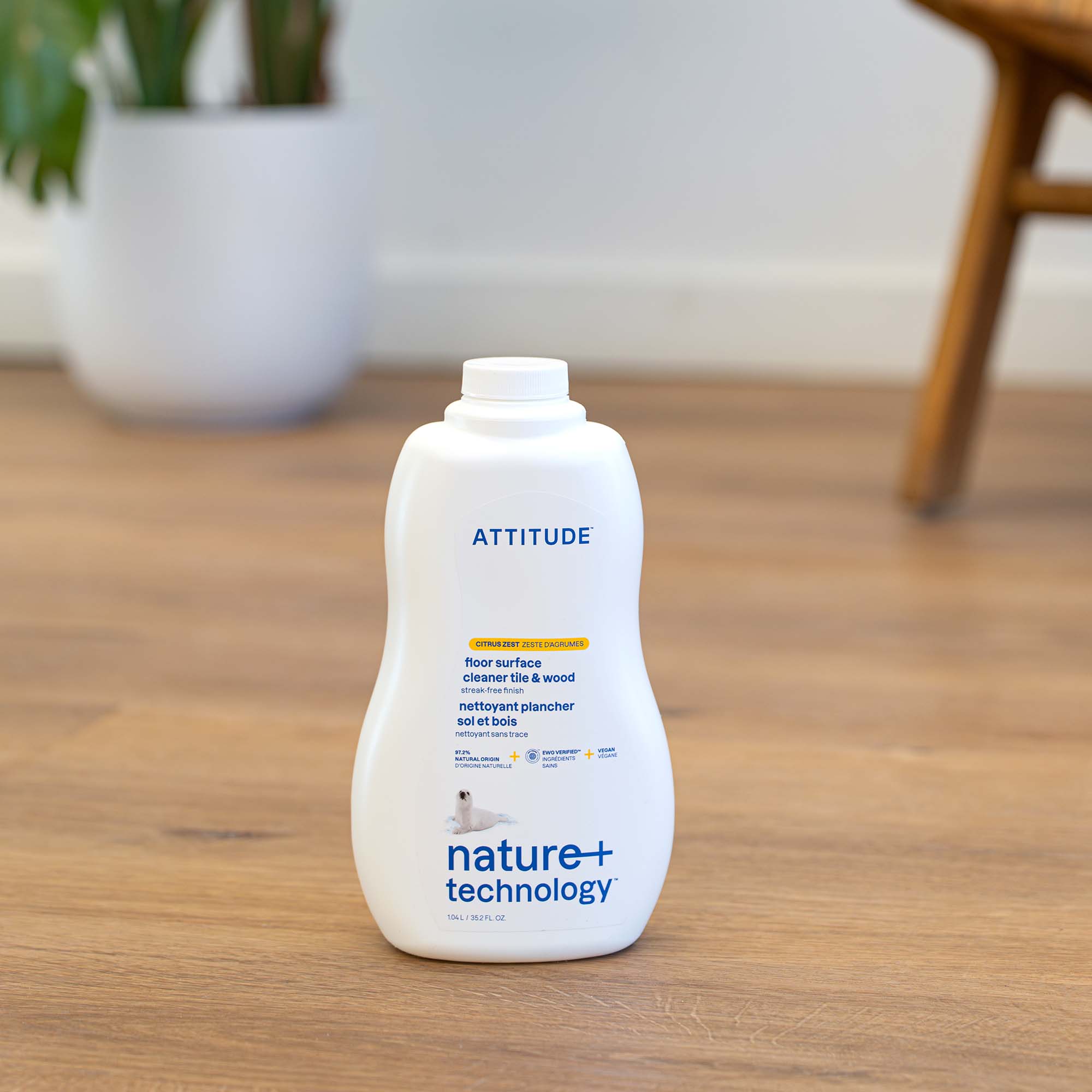 Attitude Čistič na podlahy a dřevo s vůní citronové kůry (1050 ml) - Image 3