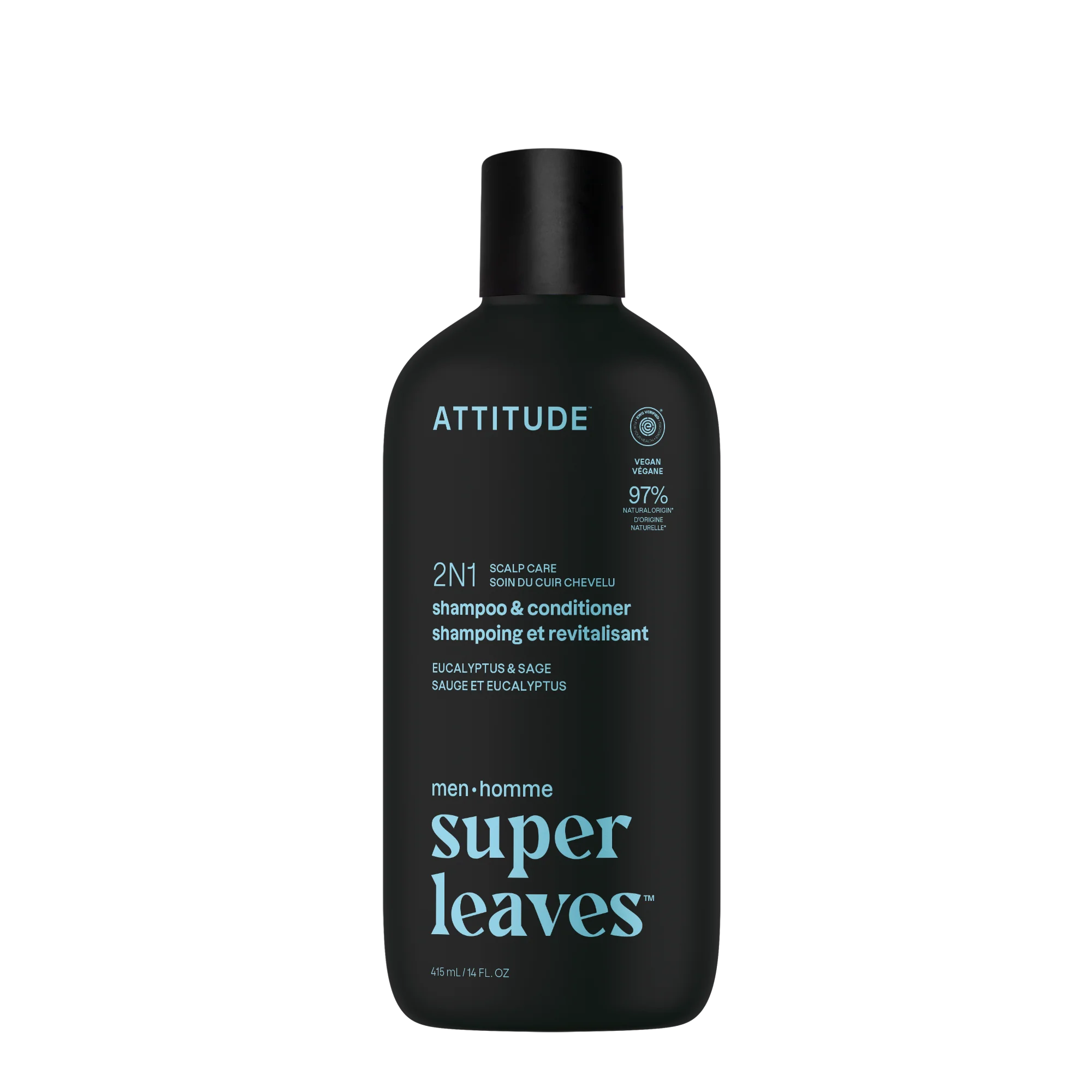 Attitude Pánský zklidňující šampon a kondicionér 2v1 Super leaves - Eukalyptus & Šalvěj (415 ml)