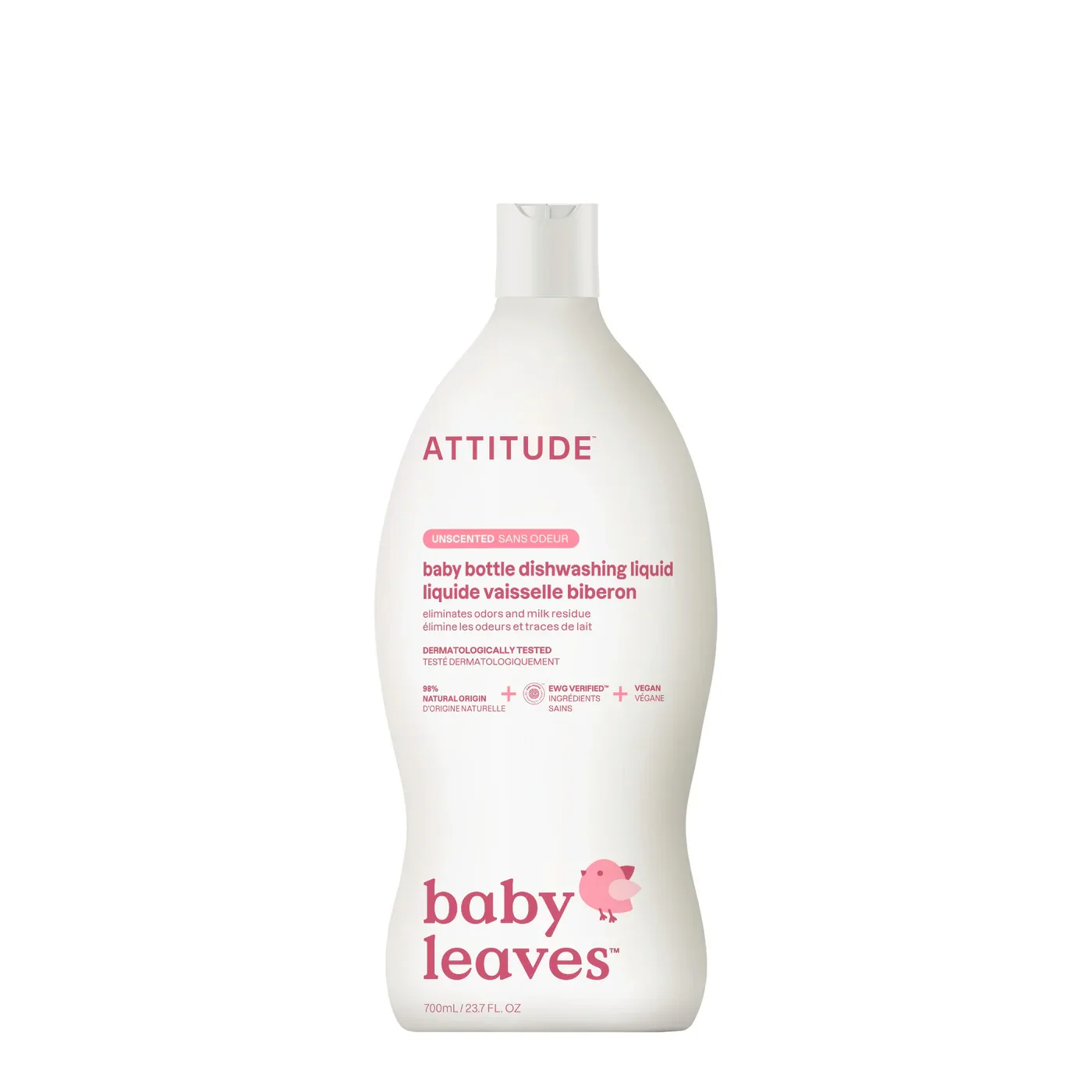Attitude Prostředek na mytí dětského nádobí bez vůně (700 ml)