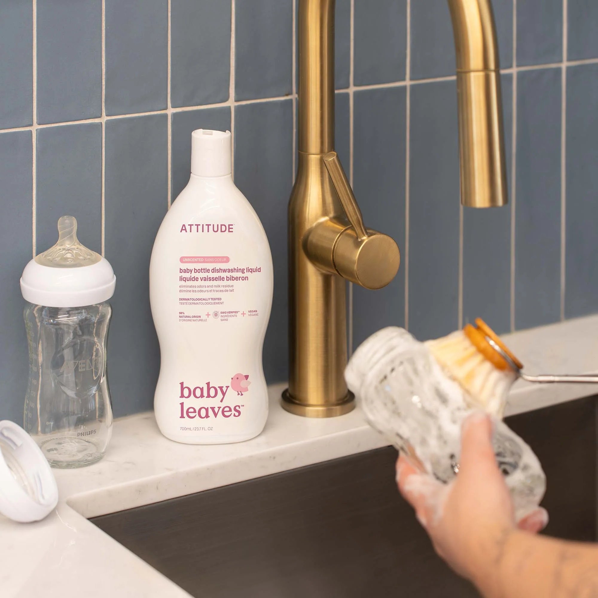 Attitude Prostředek na mytí dětského nádobí bez vůně (700 ml) - Image 2