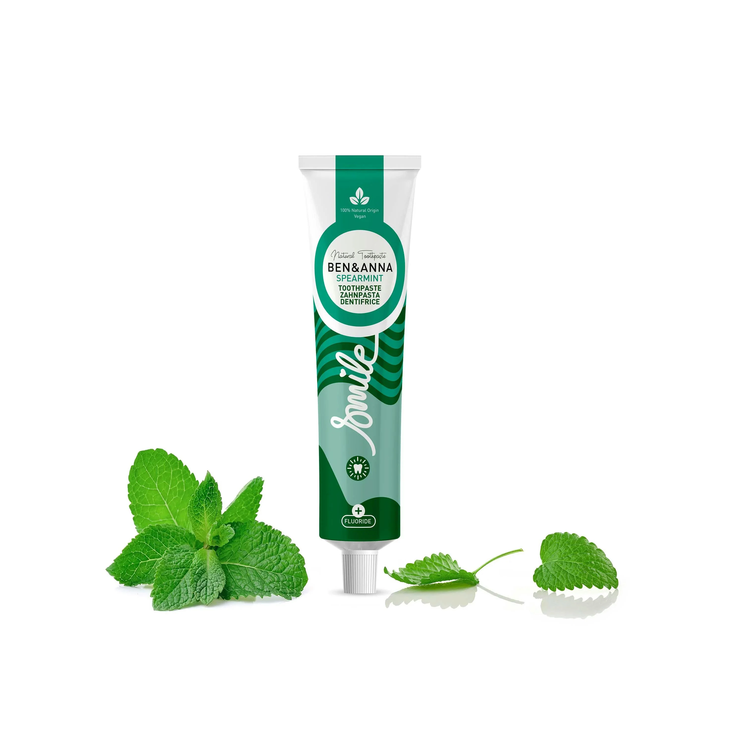 Ben & Anna Zubní pasta s fluoridem (75 ml) - Spearmint - Image 3