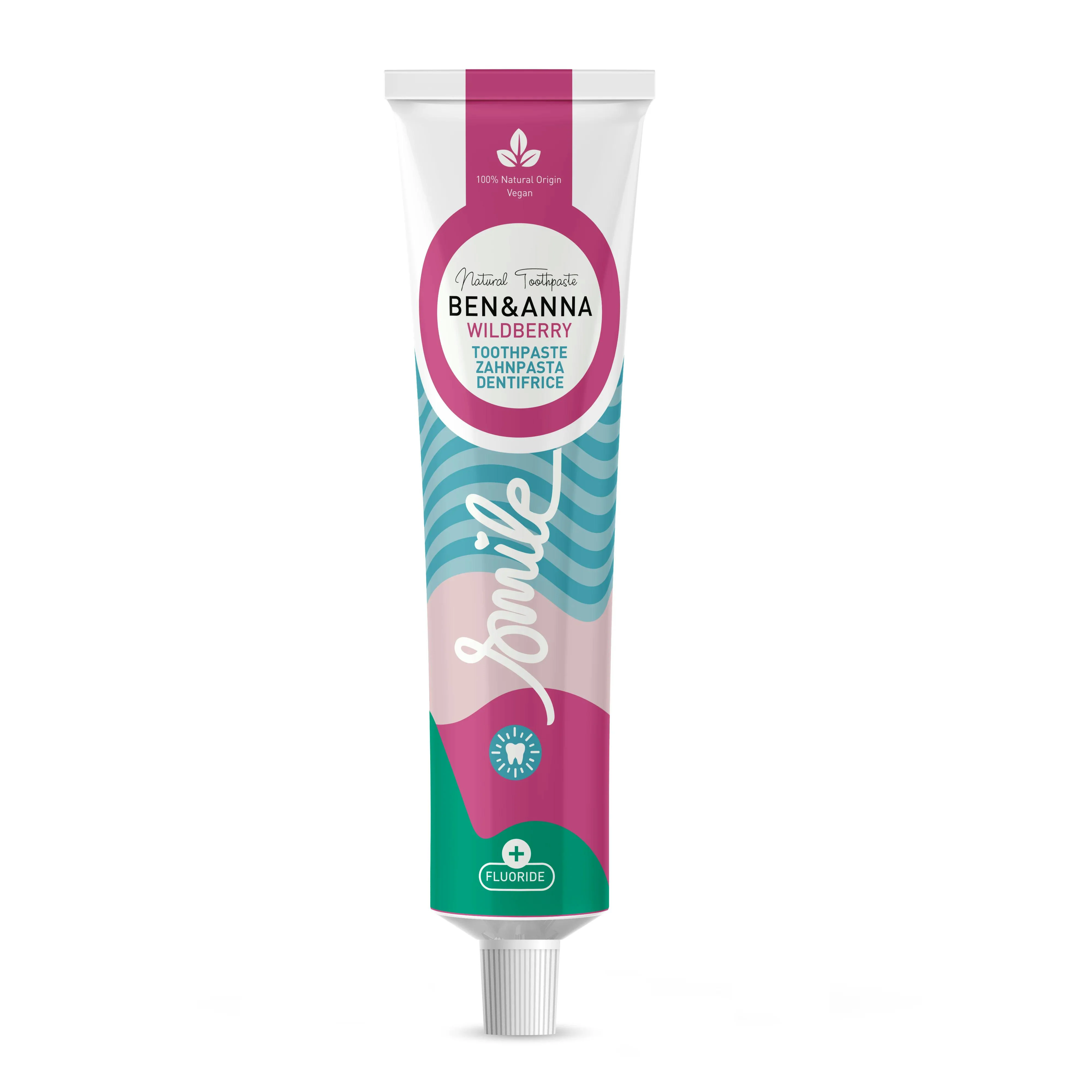 Ben & Anna Zubní pasta s fluoridem (75 ml) - Wild Berry