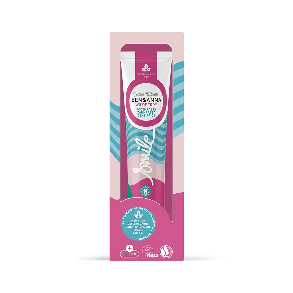 Ben & Anna Zubní pasta s fluoridem (75 ml) - Wild Berry - Image 2