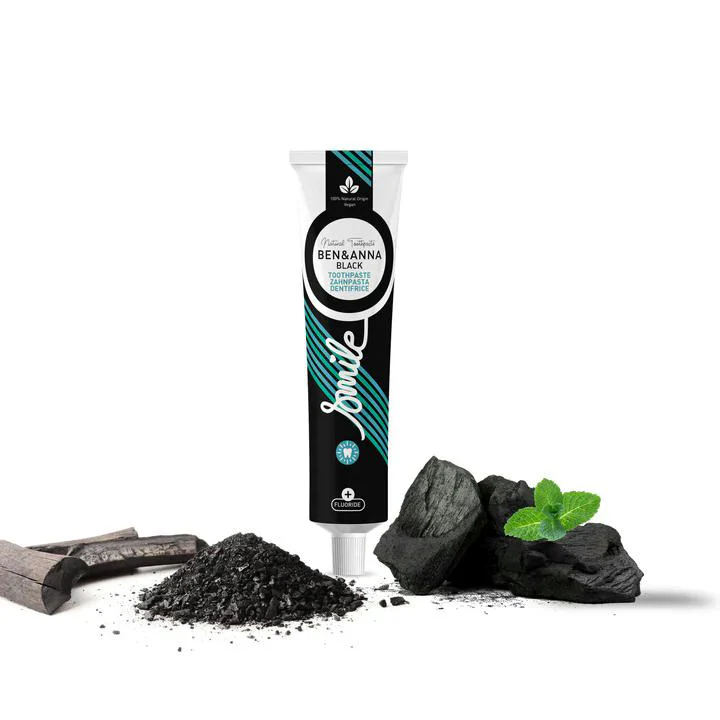 Ben & Anna Bělicí zubní pasta s fluoridem (75 ml) - Black - Image 3