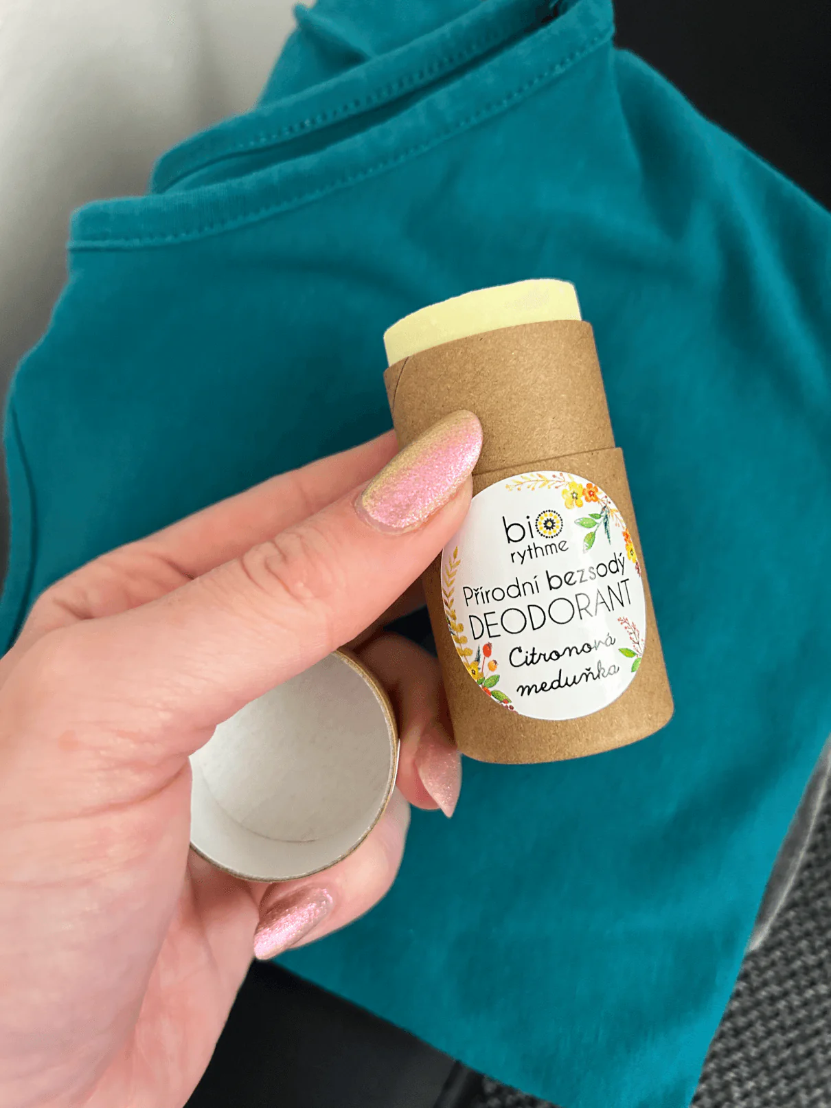 Biorythme Tuhý deodorant bez sody Citronová meduňka (35 g) - Image 3