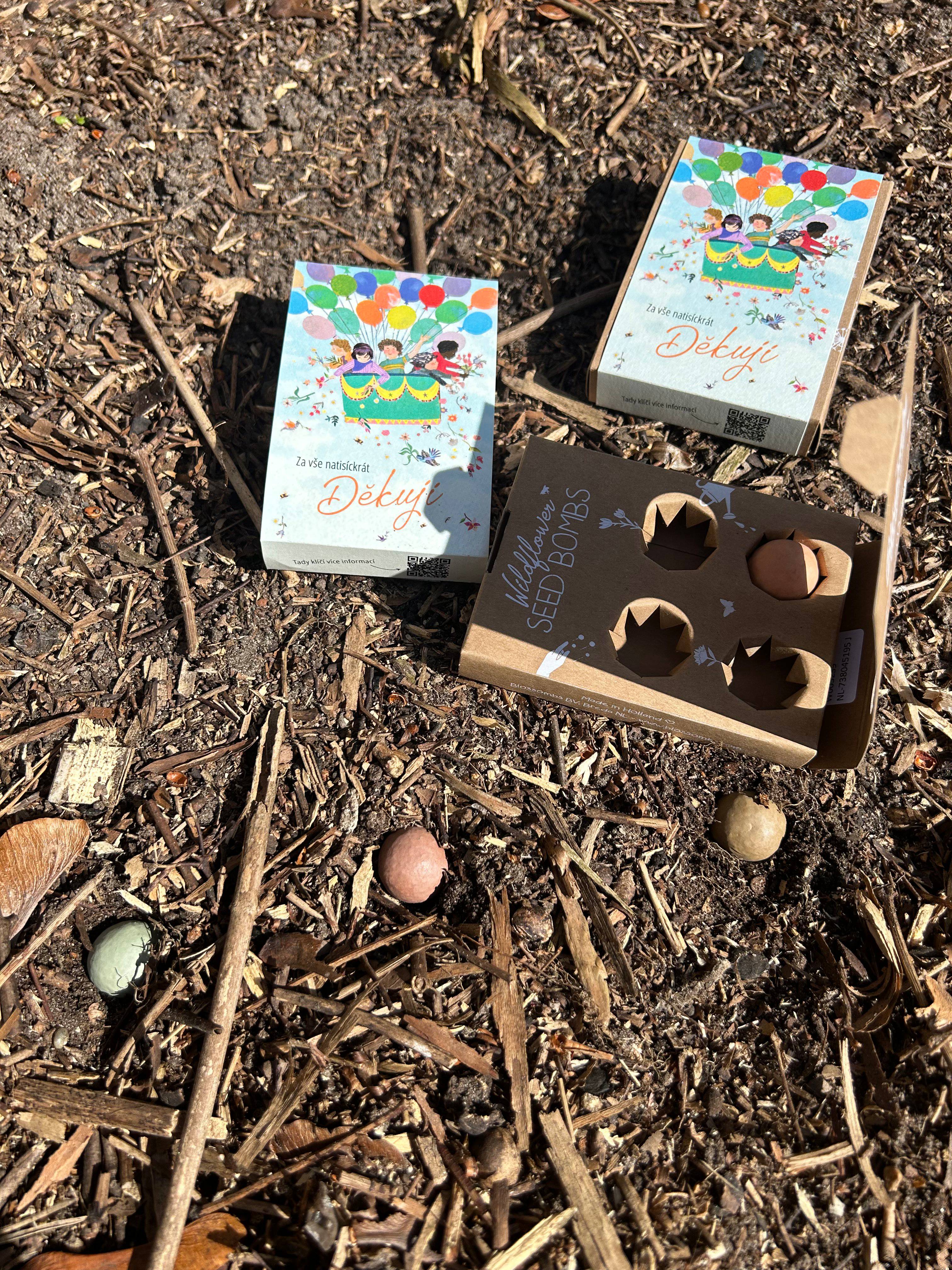 Blossombs Semínkové bomby - Dárková sada mini - Za vše natisíckrát děkuji (4 ks) - Image 3