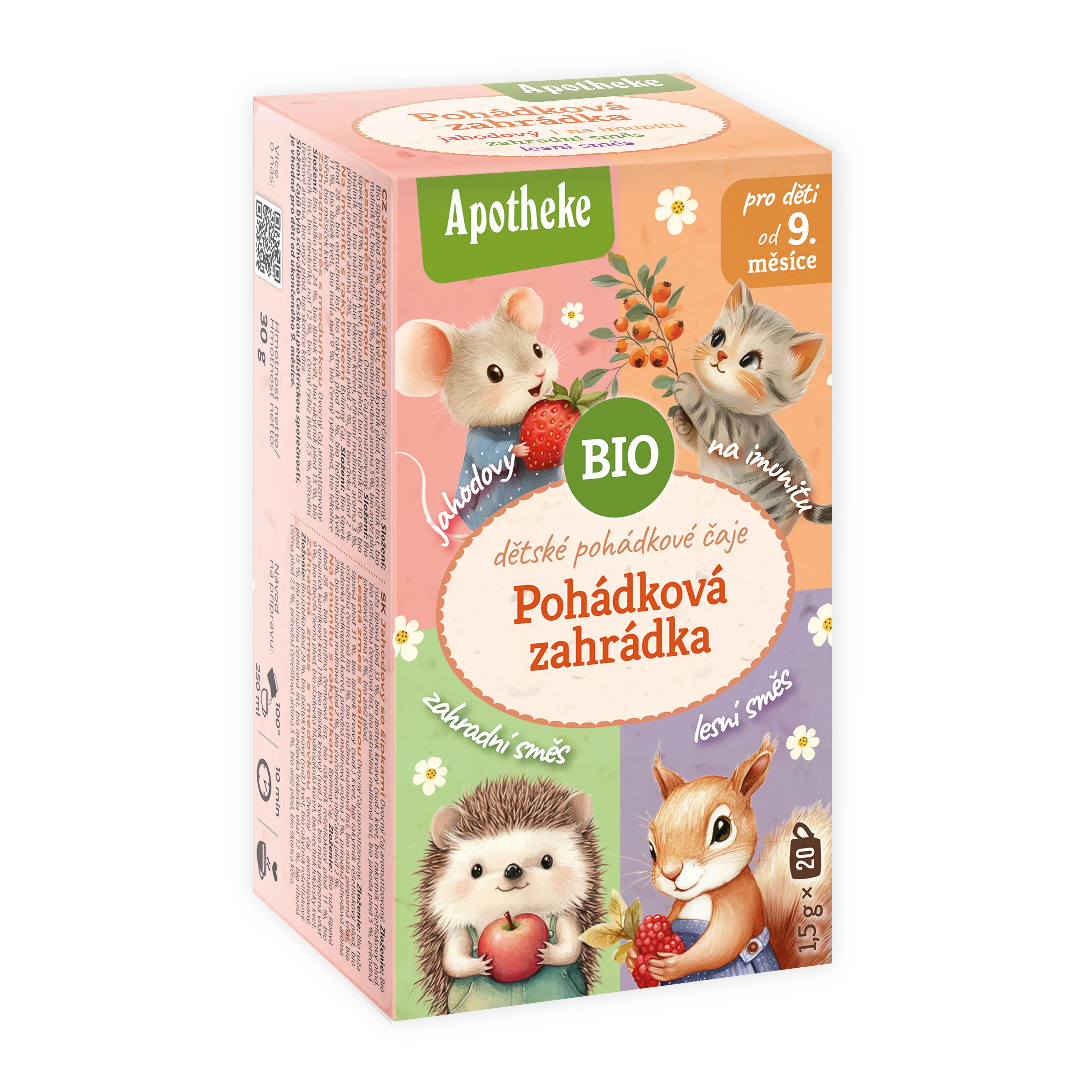 Apotheke Ovocný čaj dětský Pohádková zahrádka BIO - 4x5 nálev. sáčků (30 g)
