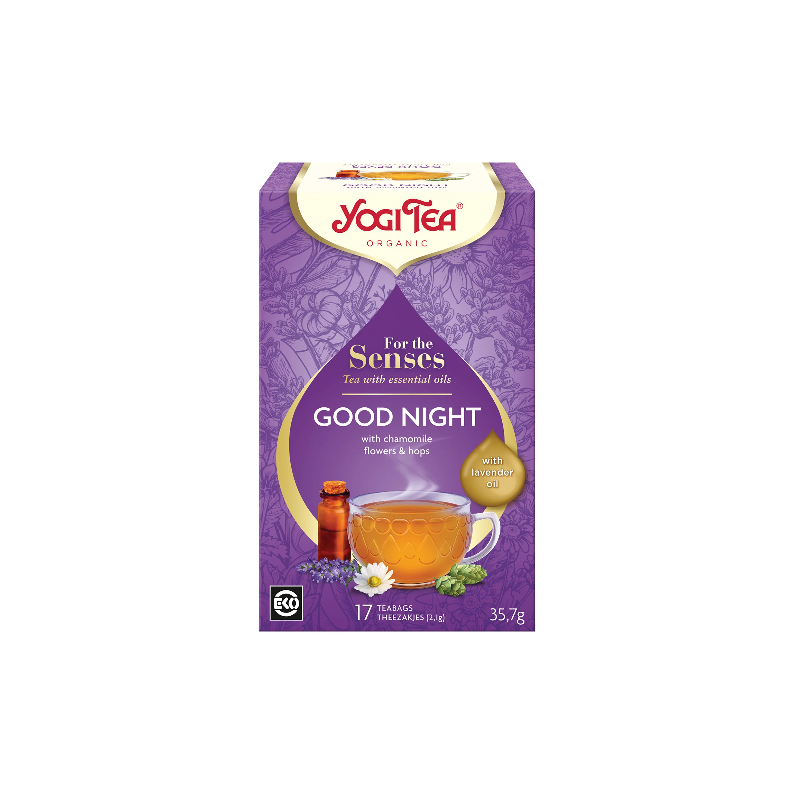 Yogi Tea Čaj Pro smysly - Dobrou noc BIO - nálev. sáčky (17 x 2,1 g)