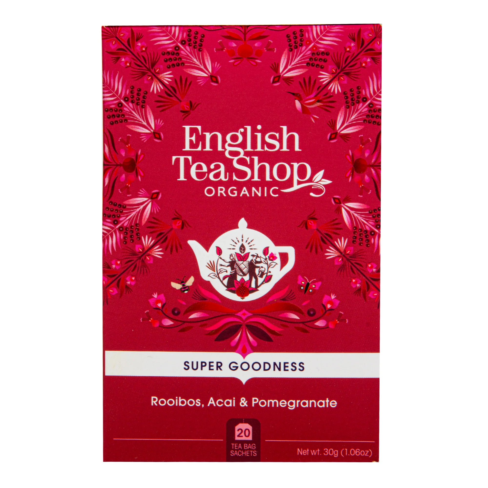 English Tea Shop Čaj Rooibos s acai a granátovým jablkem BIO - nálev. sáčky (20 x 1,5 g)