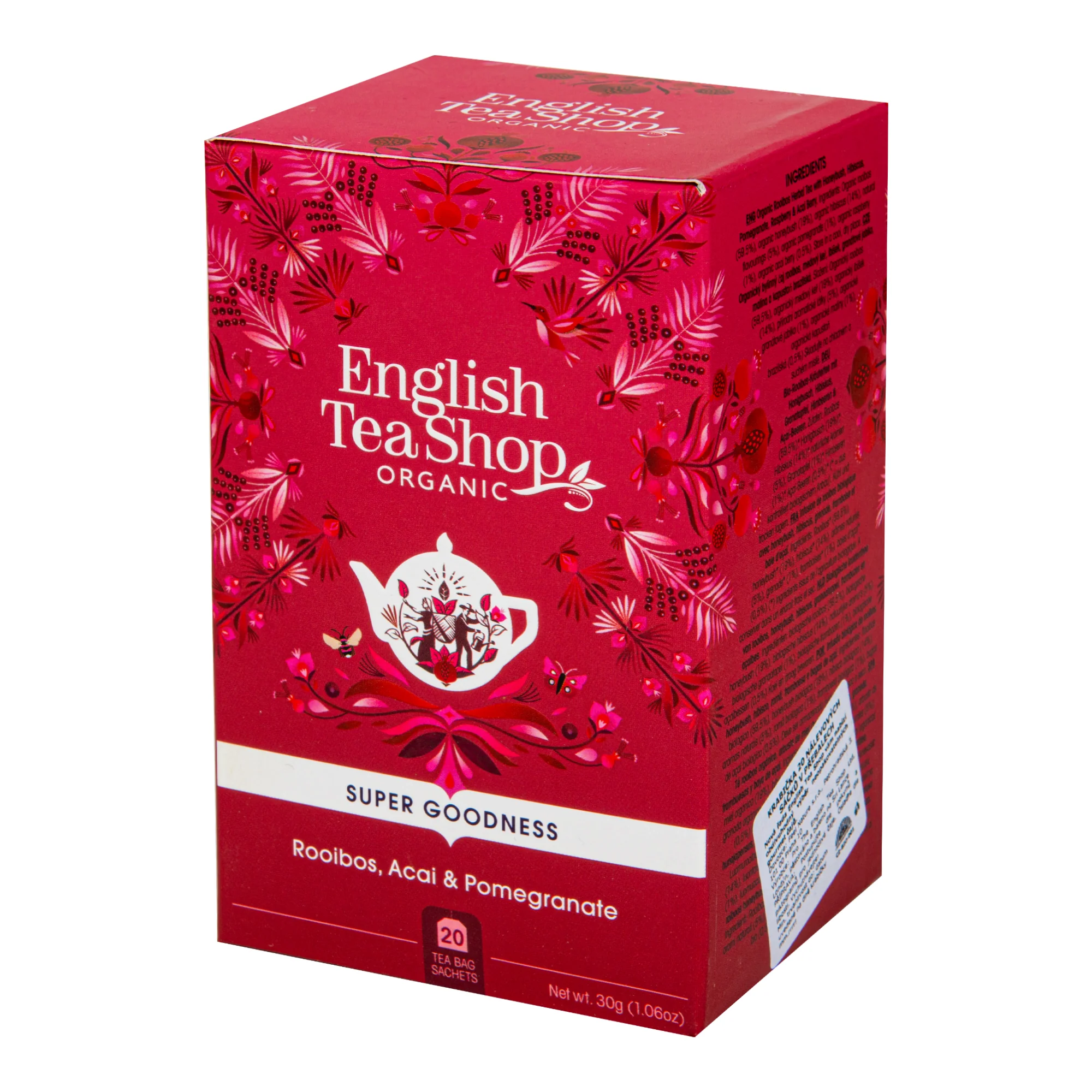 English Tea Shop Čaj Rooibos s acai a granátovým jablkem BIO - nálev. sáčky (20 x 1,5 g) - Image 2