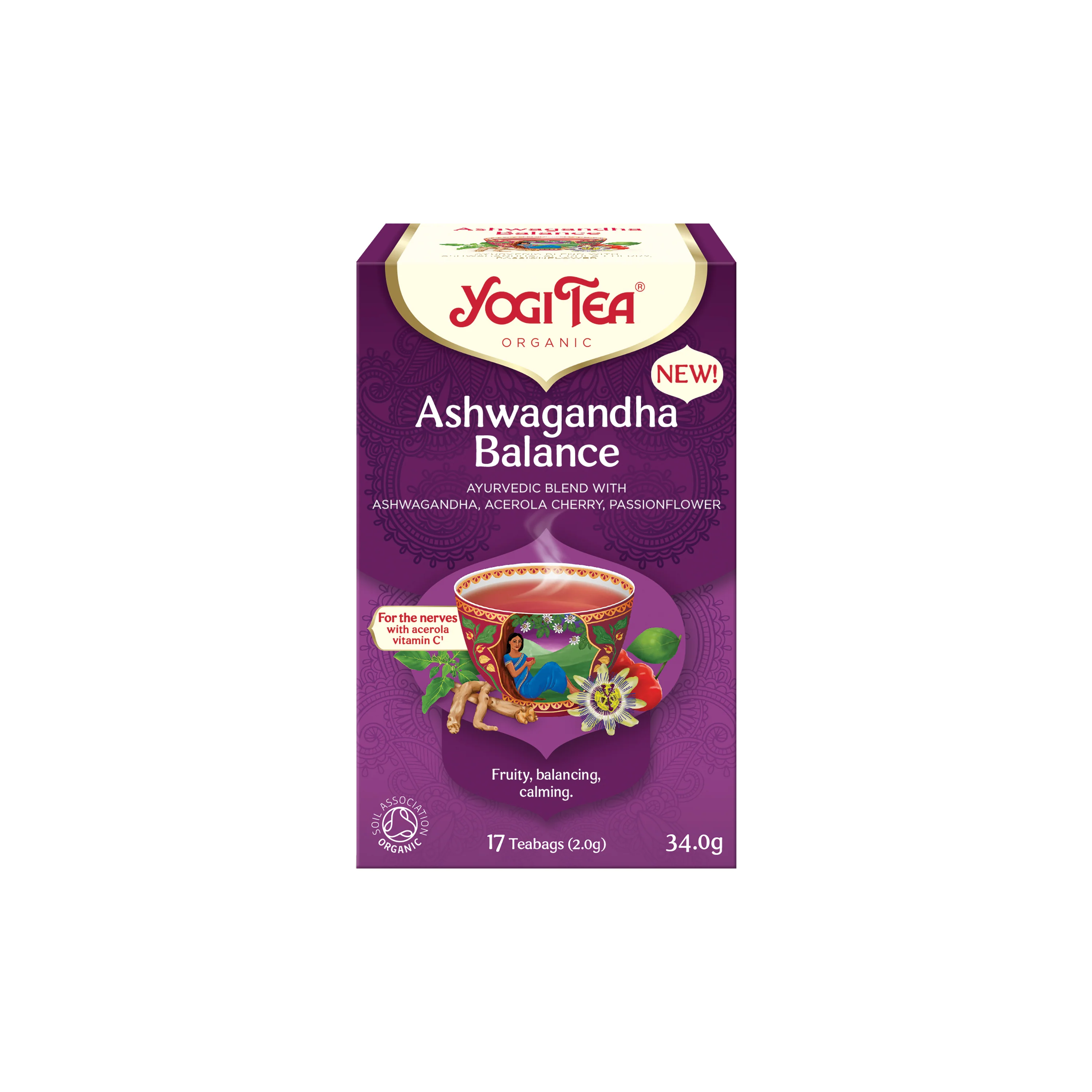 Yogi Tea Čaj Rovnováha Ashwagandhy BIO - nálev. sáčky (17 x 2 g)