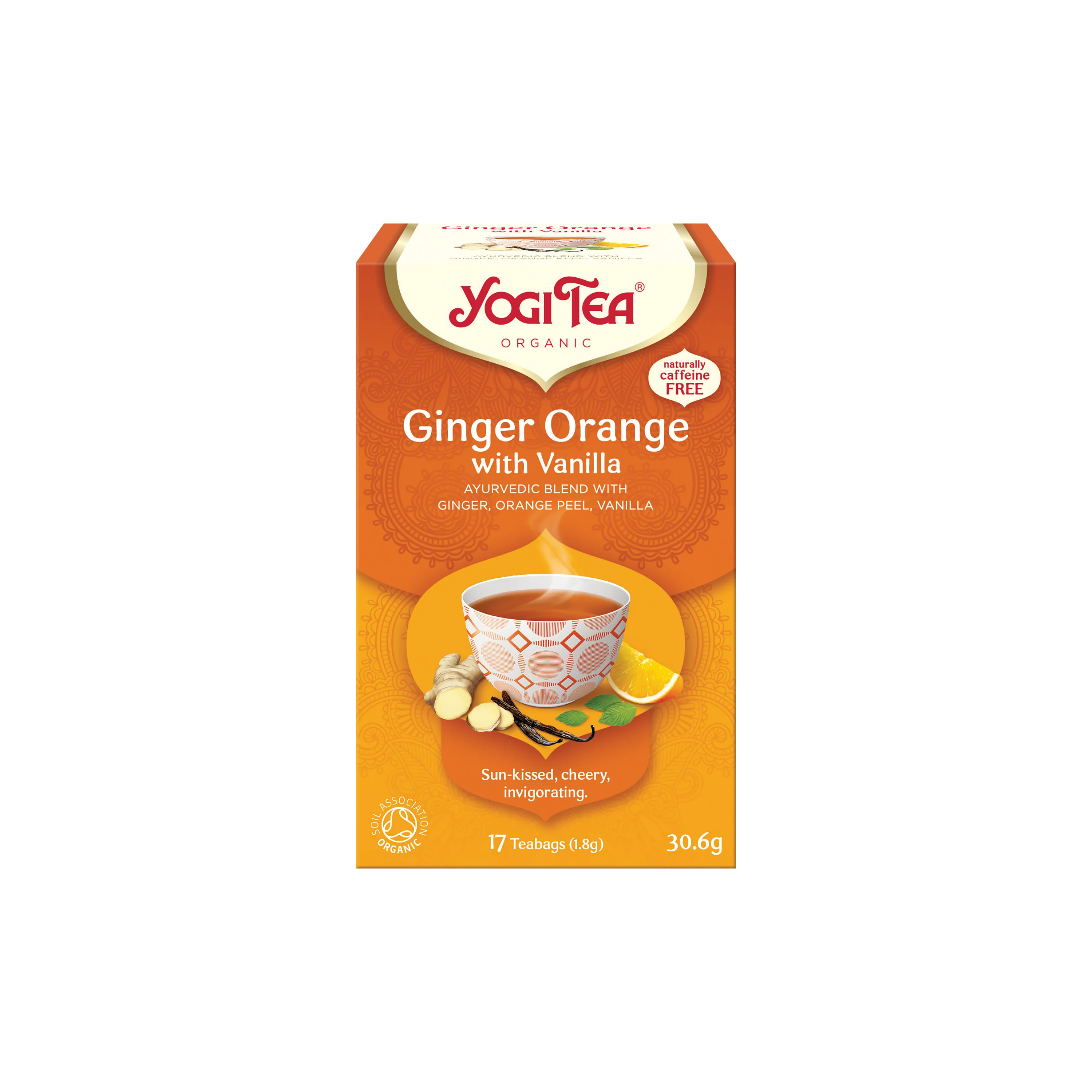 Yogi Tea Čaj Zázvor Pomeranč s vanilkou BIO - nálev. sáčky (17 x 2,2 g)