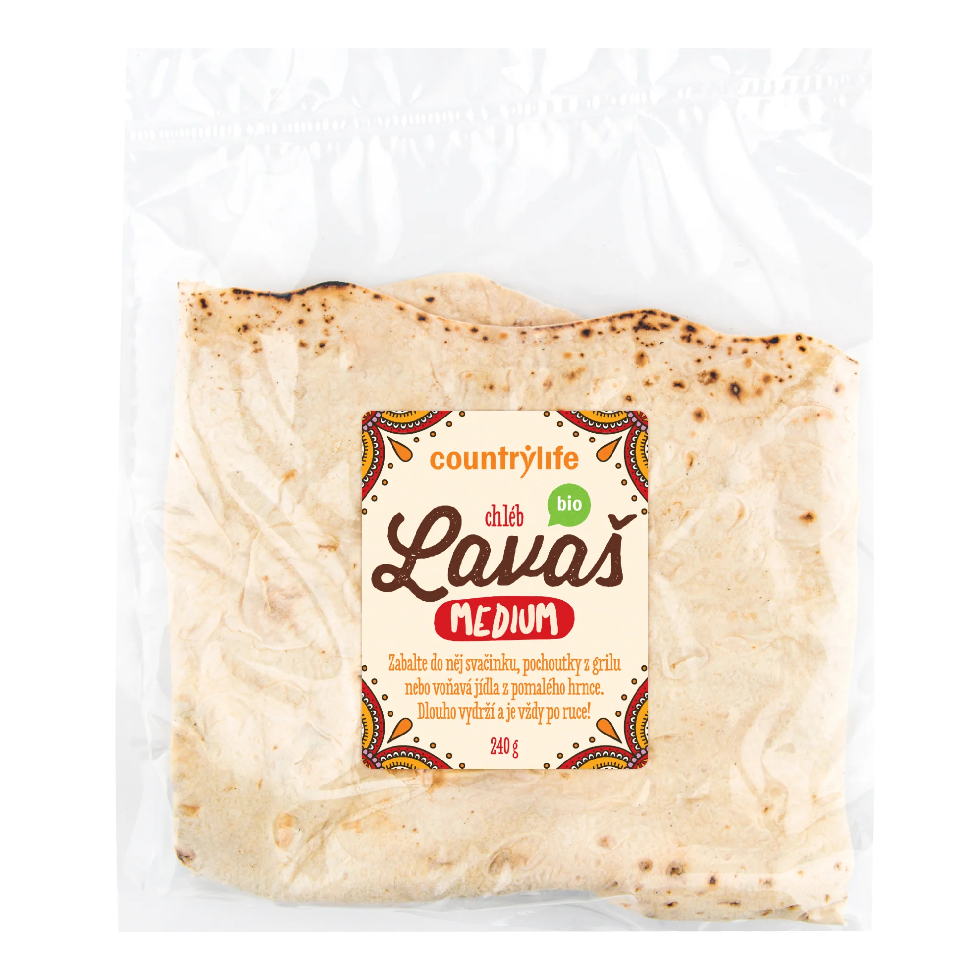 Chléb Lavaš medium 240 g BIO COUNTRY LIFE