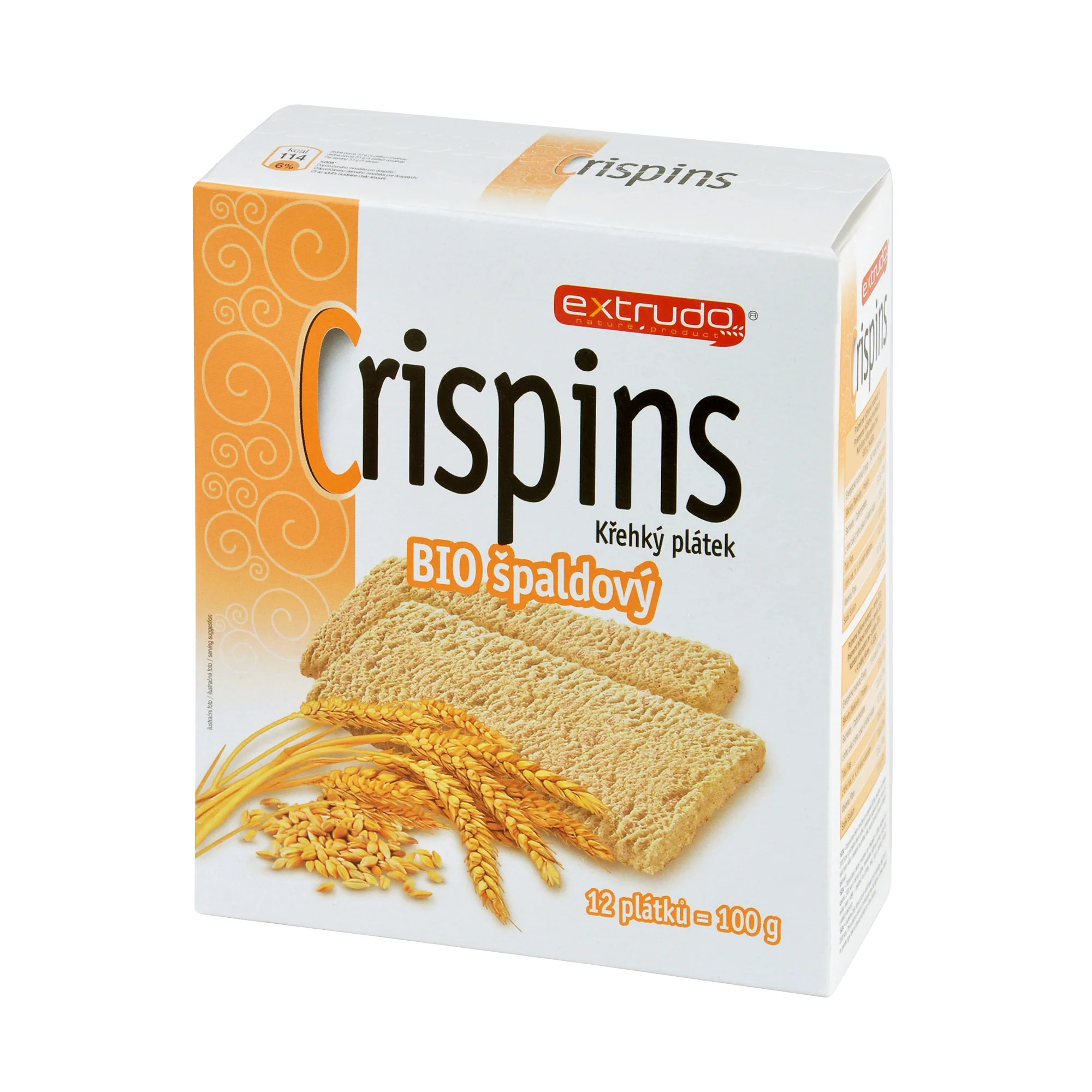 Chlebíček vícezrnný špaldový Crispins 100 g BIO   EXTRUDO - Image 2