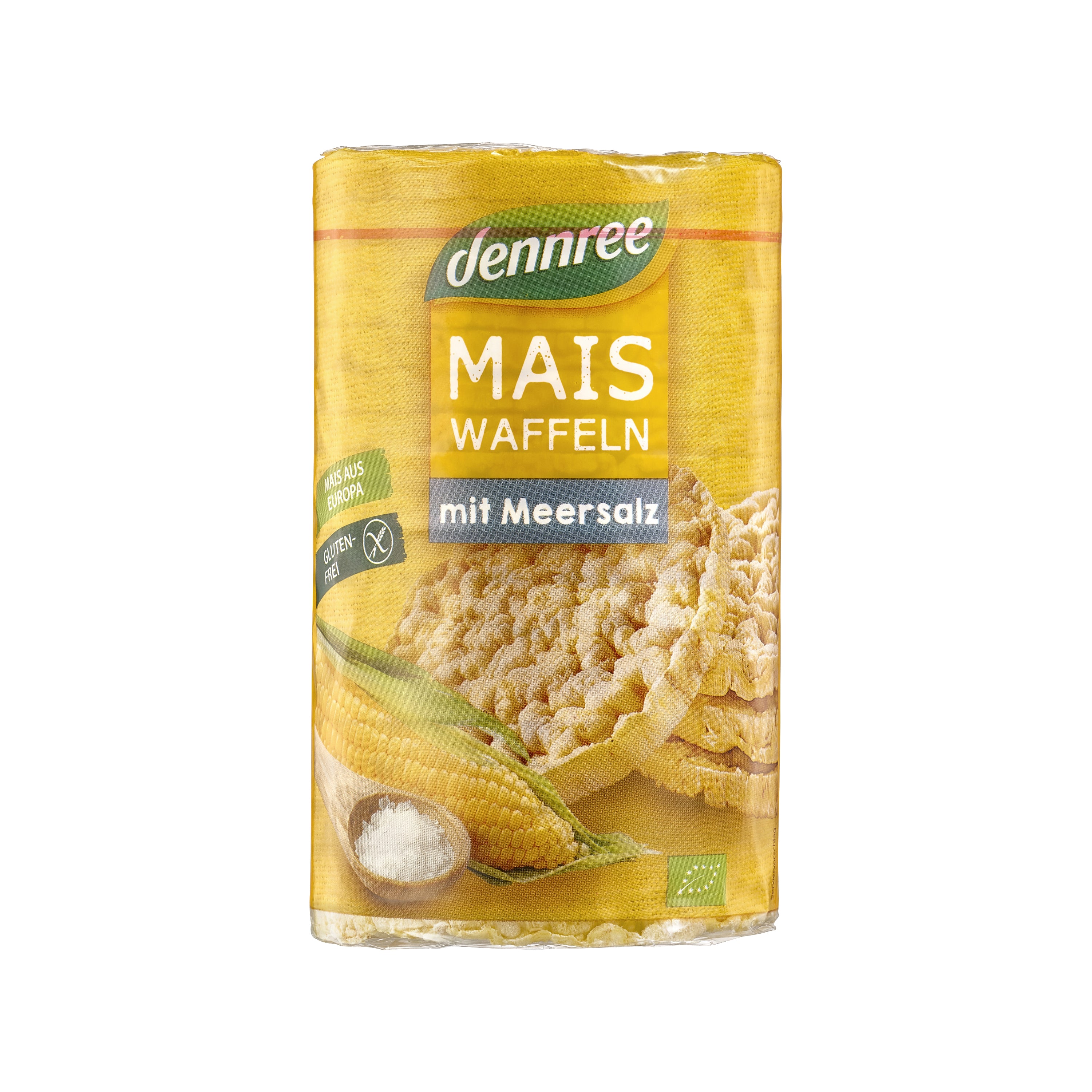 Dennree Chlebíčky pufované kukuřičné s mořskou solí BIO (120 g)