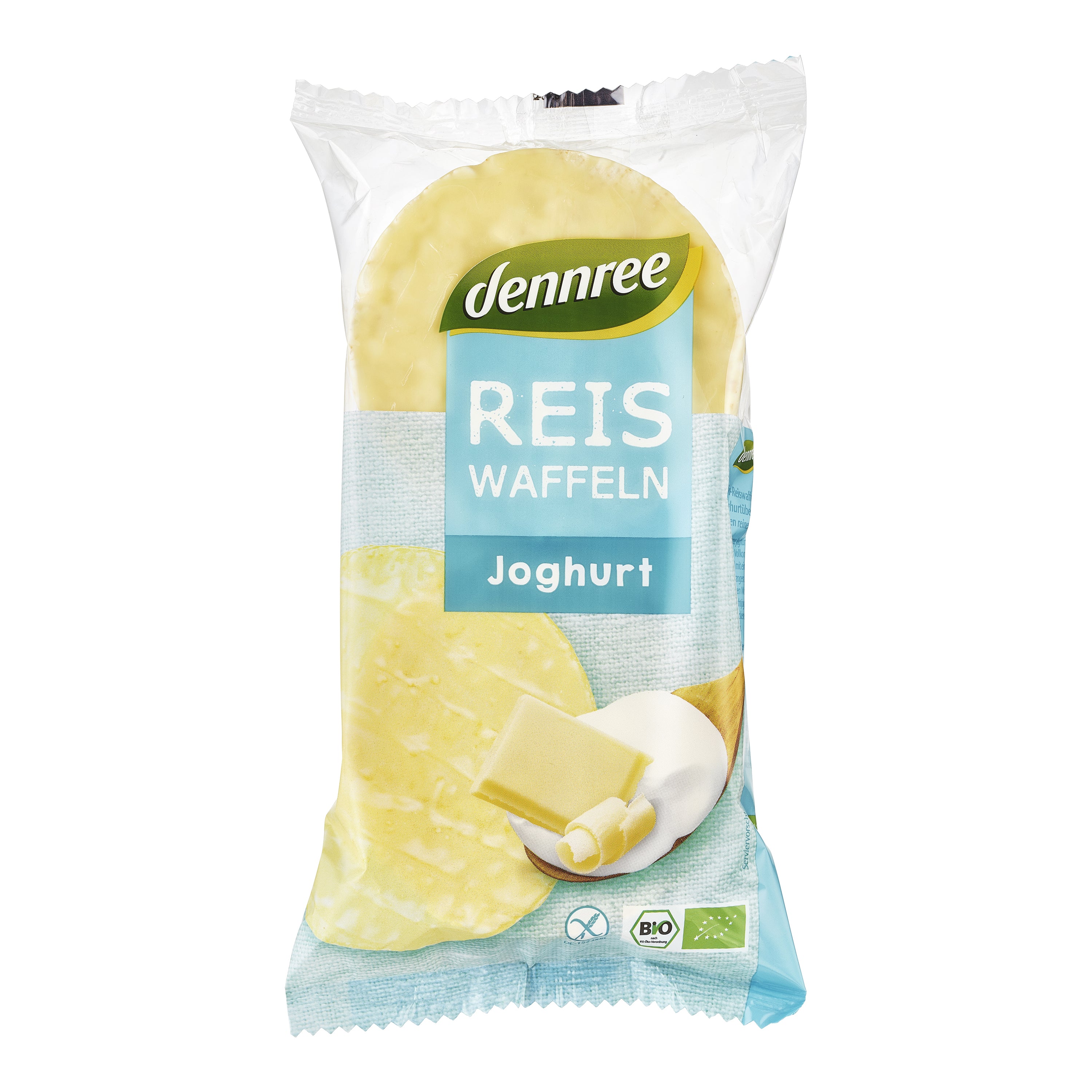 Dennree Chlebíčky pufované rýžové s jogurtovou polevou BIO (100 g)
