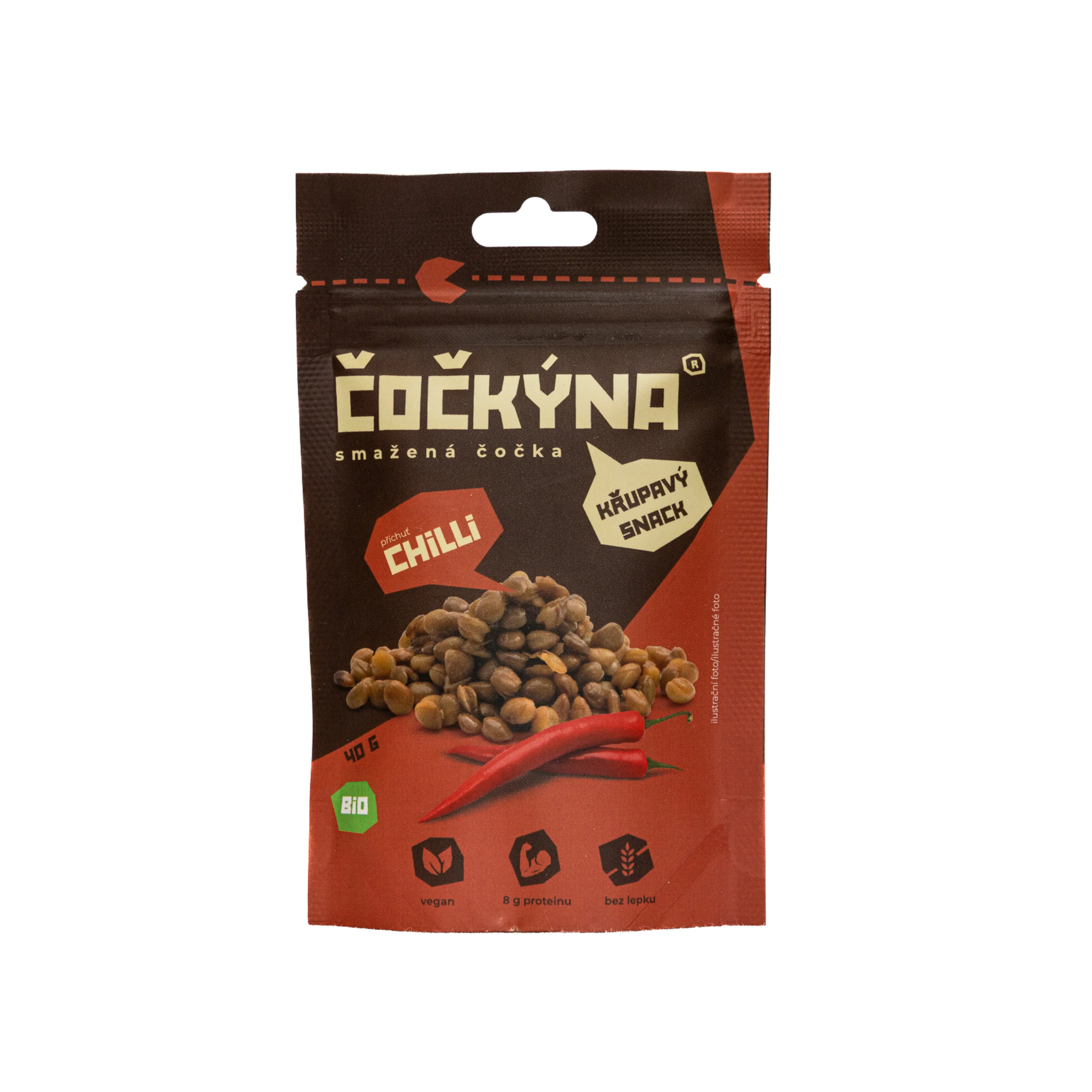 Čočkýna Čočka smažená - chilli BIO (40 g)