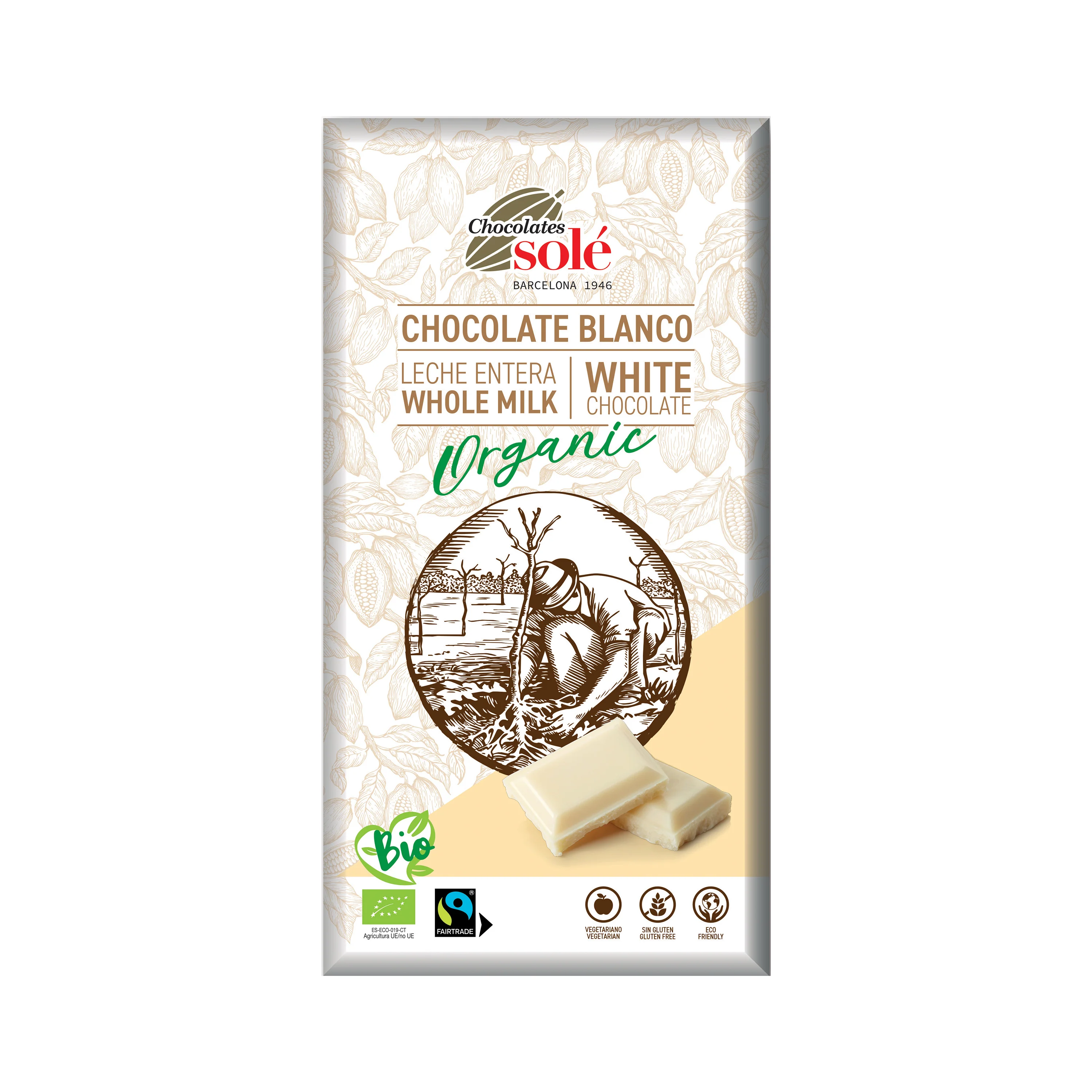 Čokoláda bílá 90 g BIO   SOLÉ