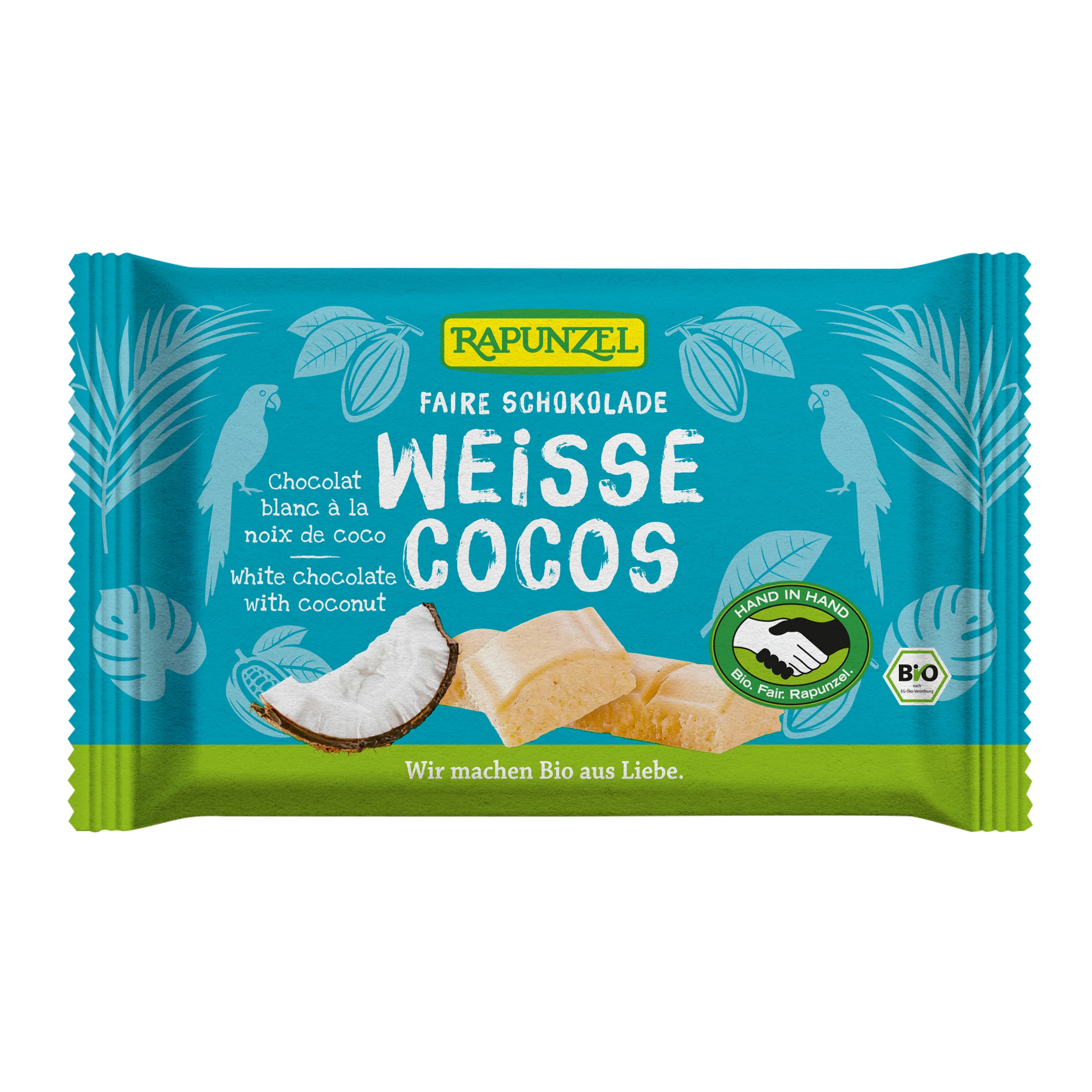 Čokoláda bílá s kokosem 100 g BIO   RAPUNZEL