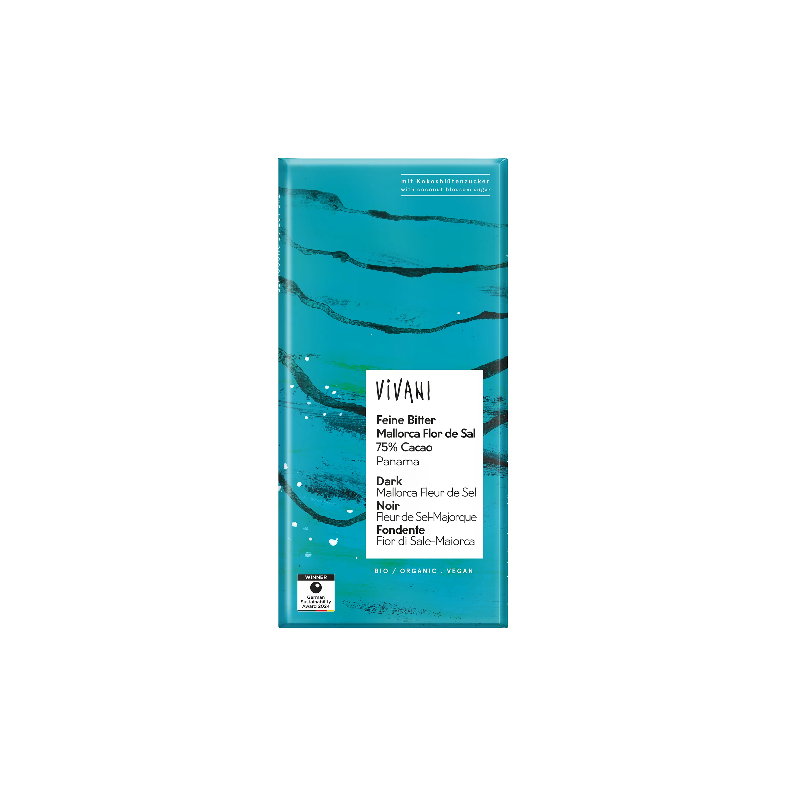 Vivani Čokoláda hořká se solí Fleur de Sel BIO (80 g)