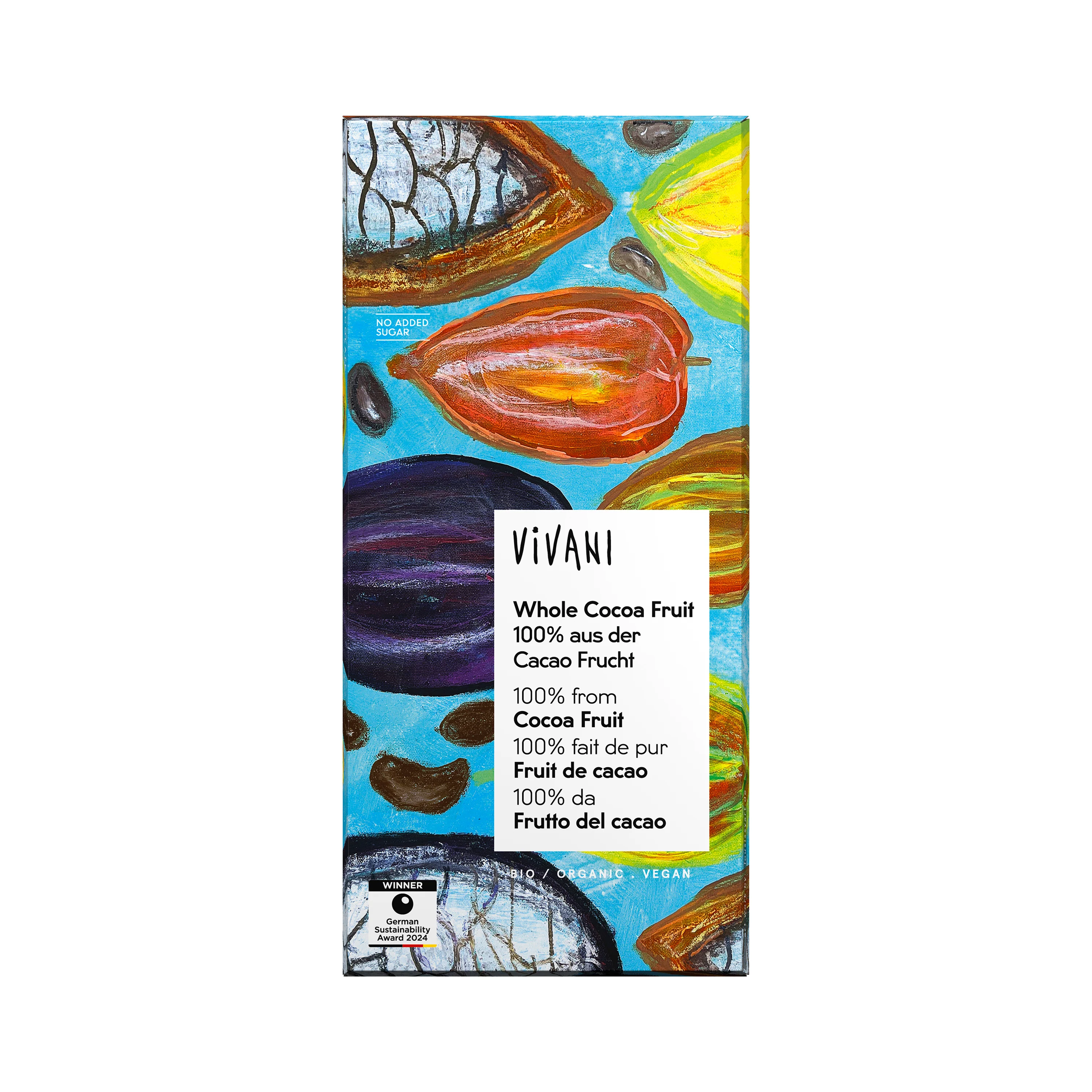 Vivani Čokoláda hořká Whole Cocoa Fruit 100 % BIO (80 g)