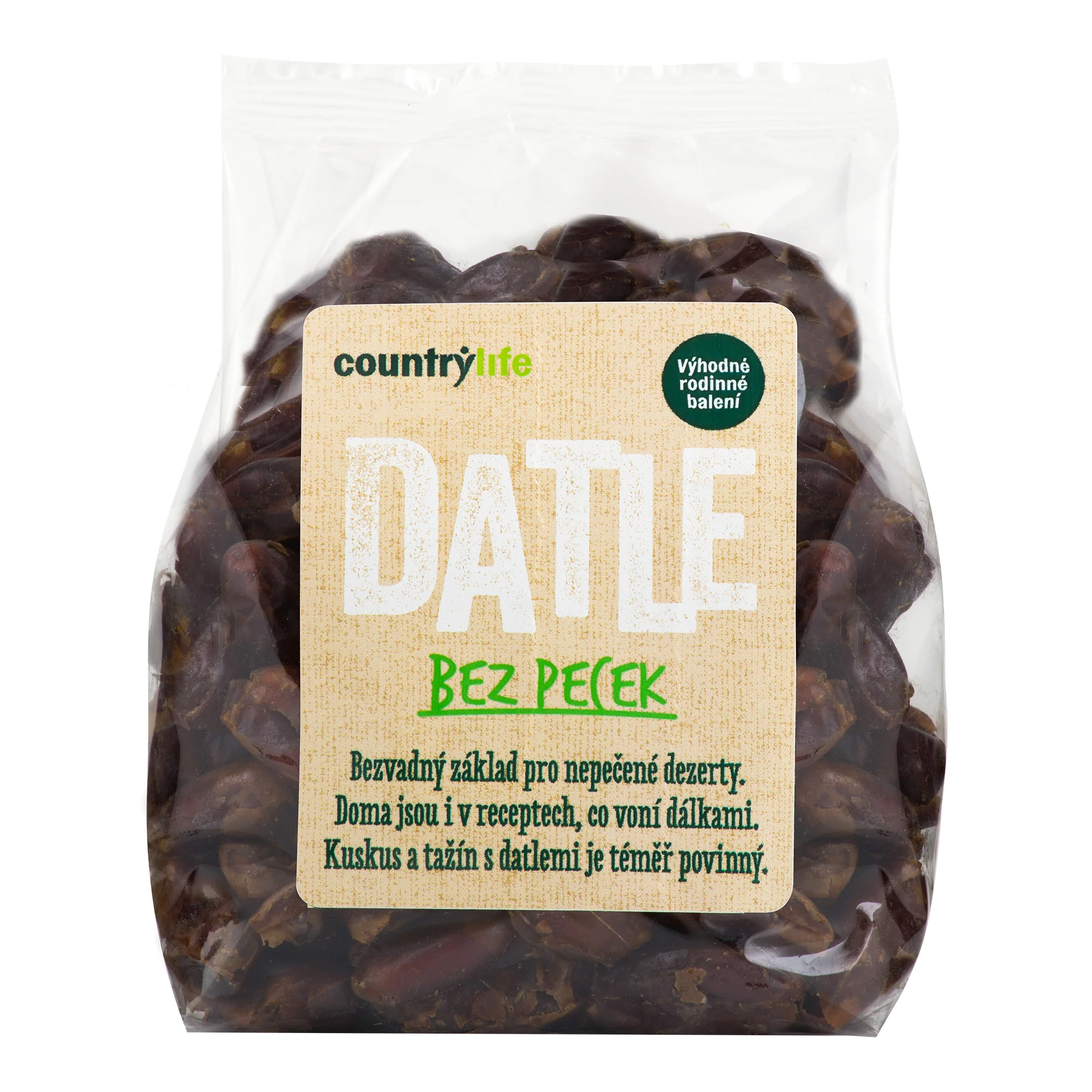 Datle sušené bez pecek 500 g COUNTRY LIFE