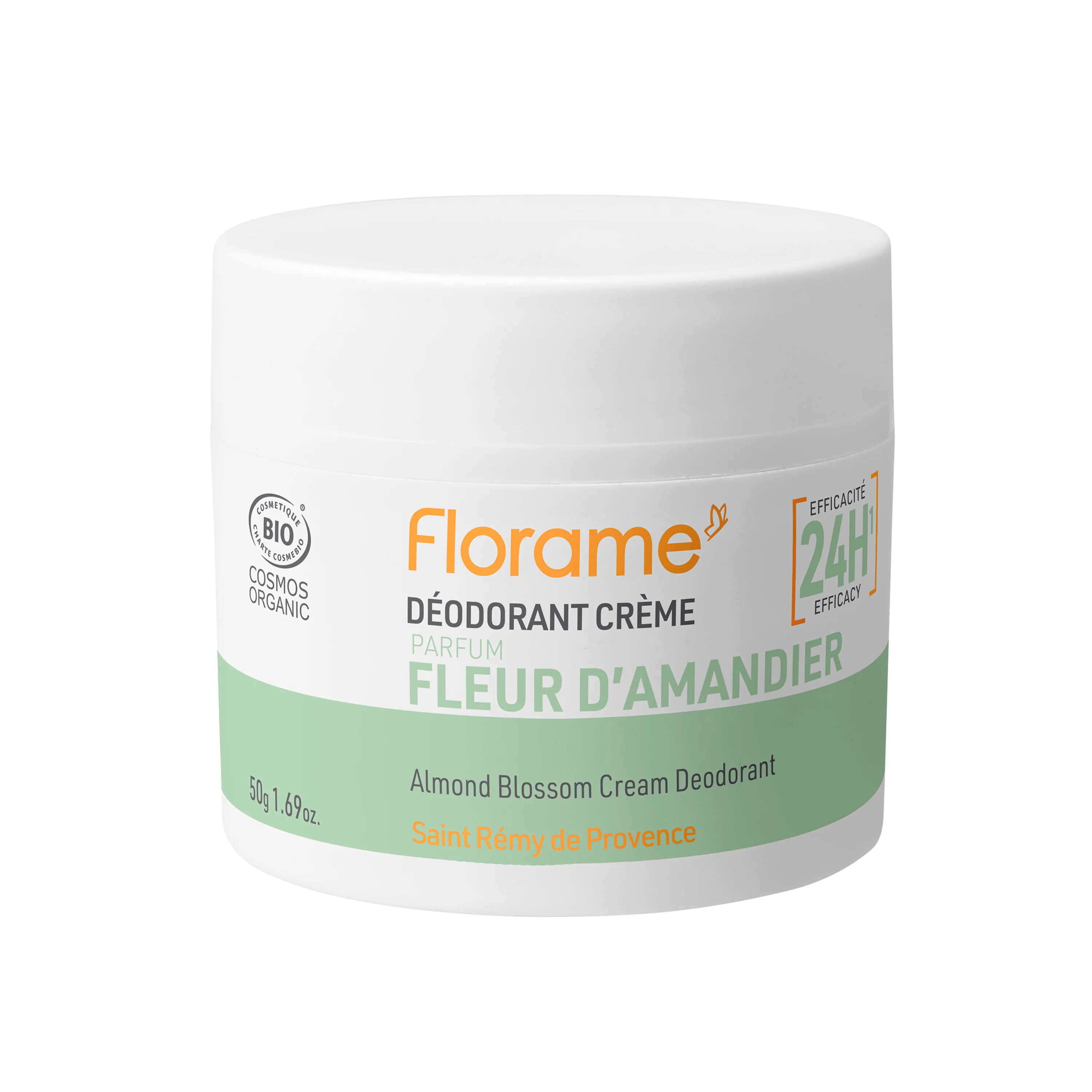 Florame Deodorant krémový 24h mandlový květ BIO (50 g)