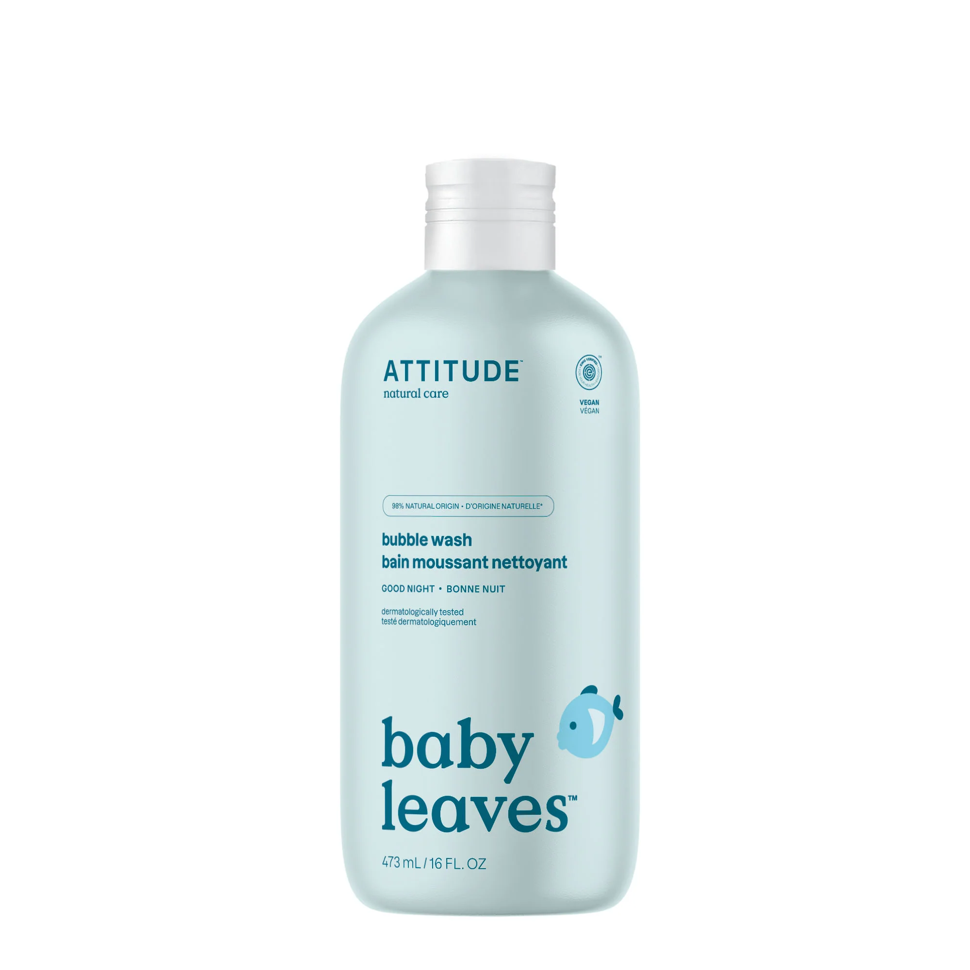 Attitude Dětská pěna do koupele Baby Leaves s vůní Good Night (473 ml)
