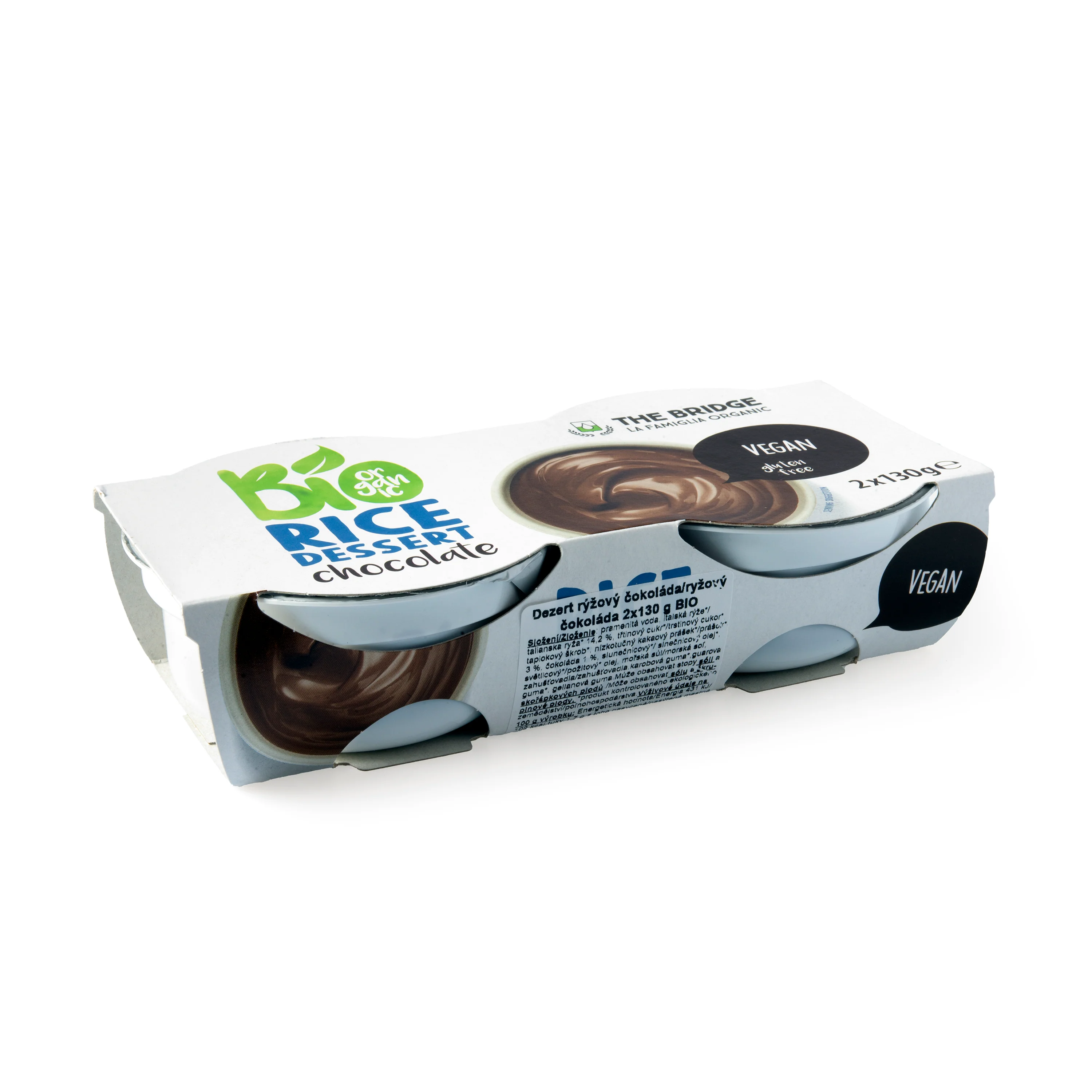 Dezert rýžový čokoláda 2x130 g BIO   THE BRIDGE - Image 2