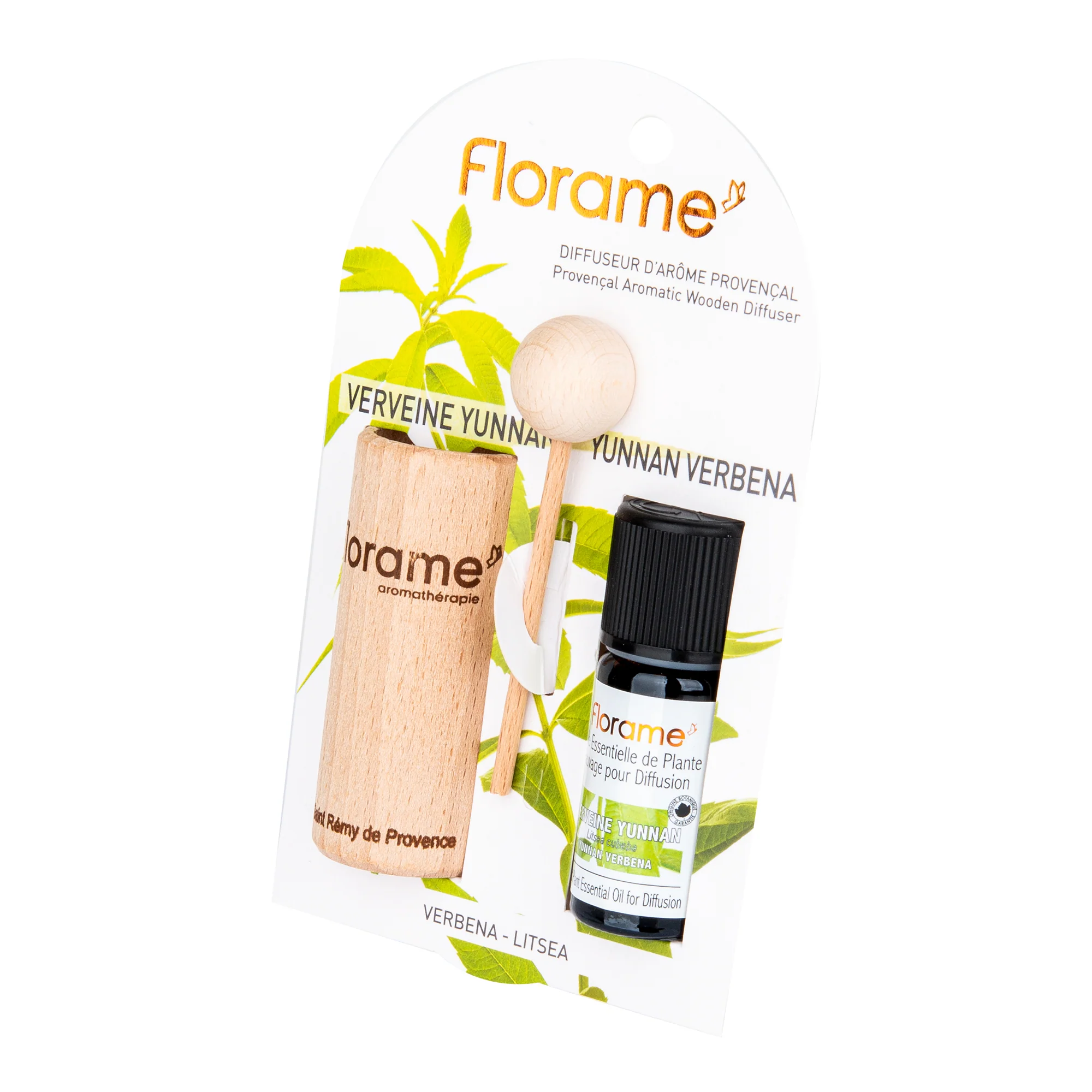 Difuzér provensálský dřevěný + éterický olej Verbena 10 ml BIO FLORAME - Image 2