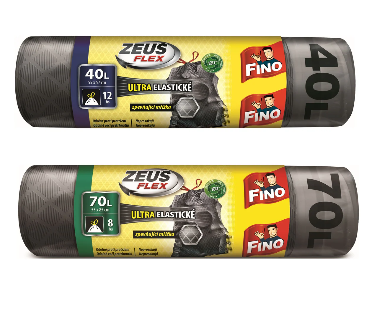 FINO Pytle na odpadky zatahovací Zeus FLEX 32 μm - 40 l (12 ks) - Image 2