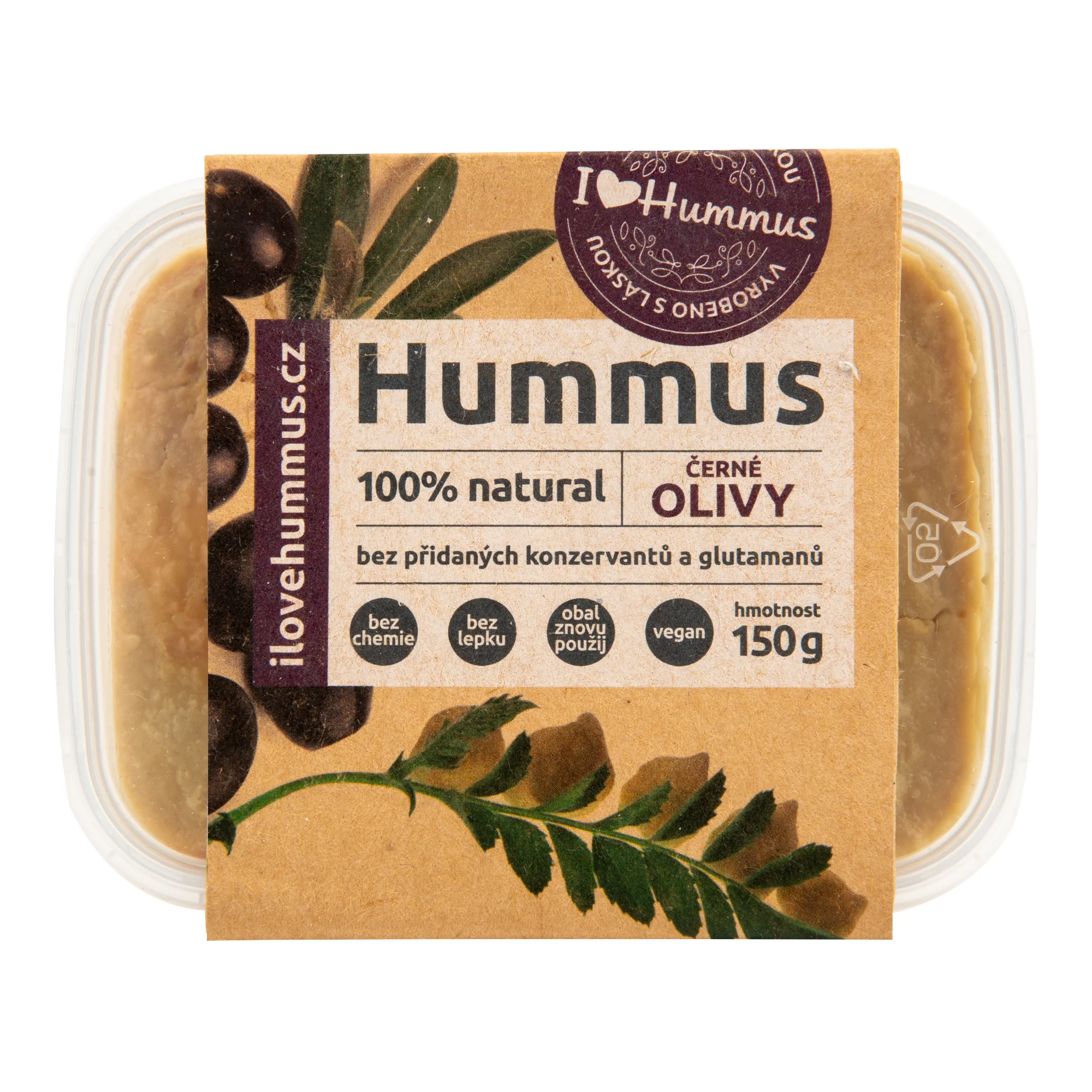 I love Hummus Hummus s černými olivami (150 g)