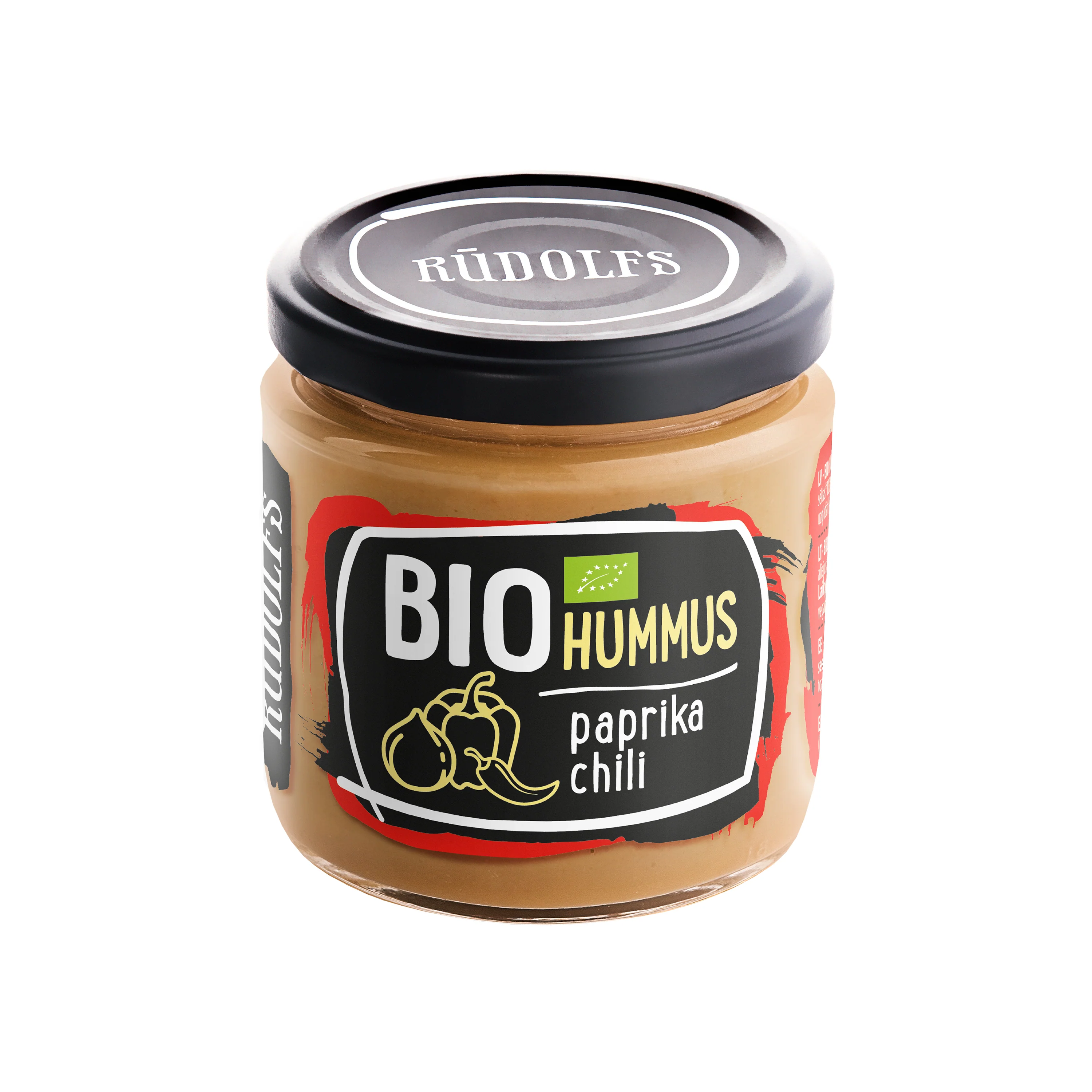 Rudolfs Hummus - pomazánka cizrnová s paprikou a chilli BIO (180 g)