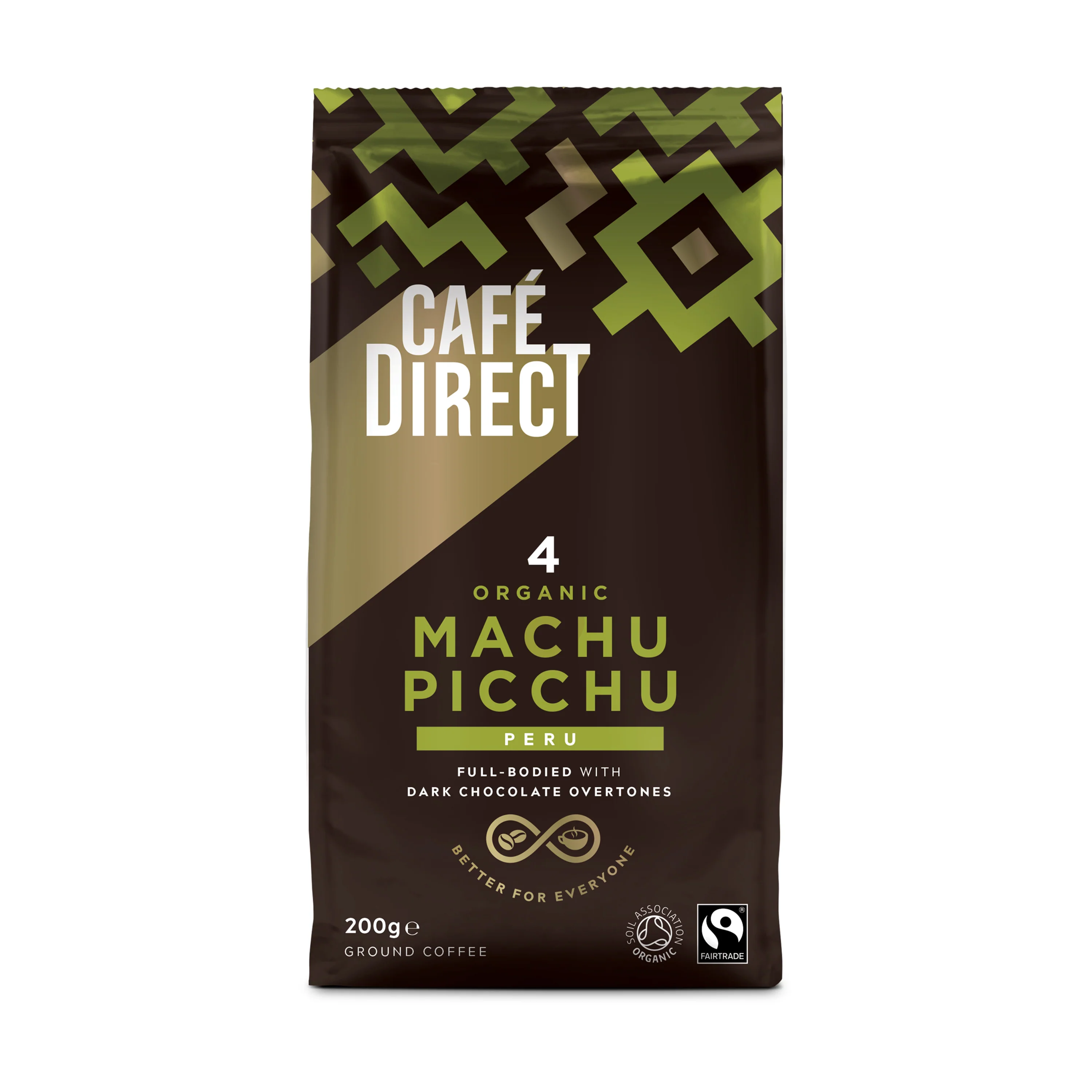 CAFÉDIRECT Káva mletá Machu Picchu SCA BIO (200 g)