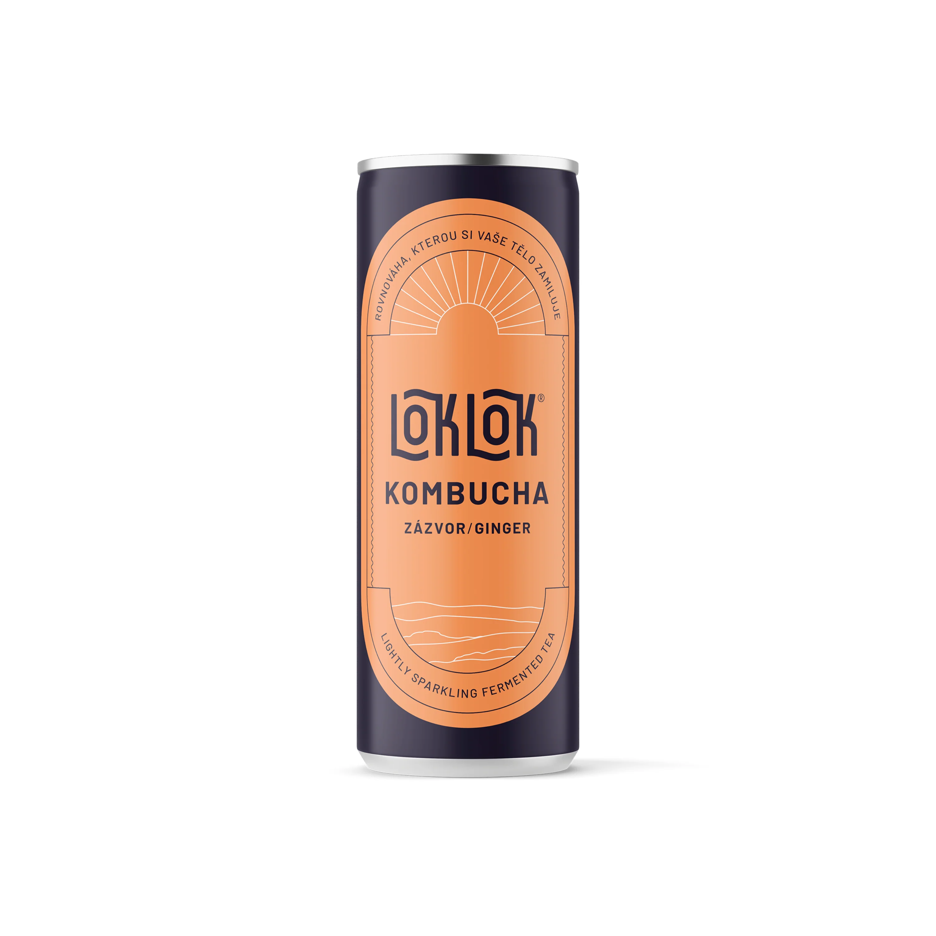 Loklok Kombucha zázvor plech (330 ml)