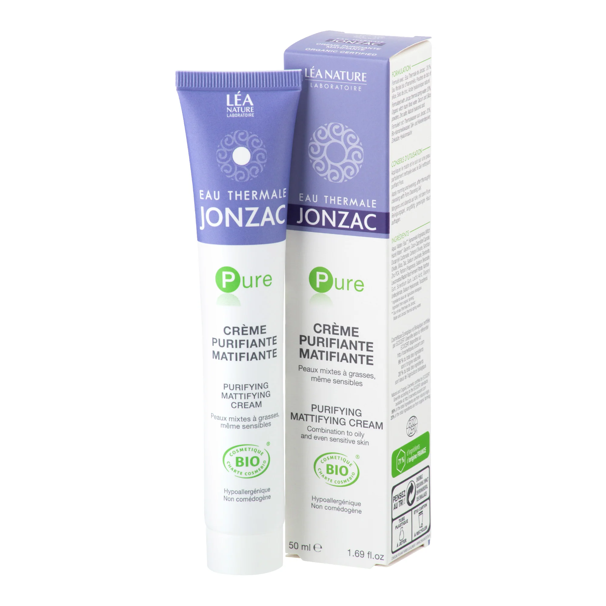 Krém čisticí matující PURE 50 ml BIO   JONZAC - Image 3