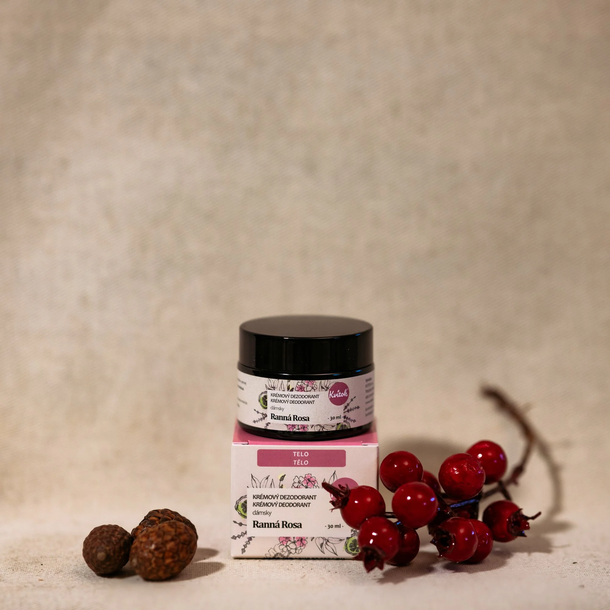 Kvitok Dámský krémový deodorant Ranní rosa (30 ml) - Image 3