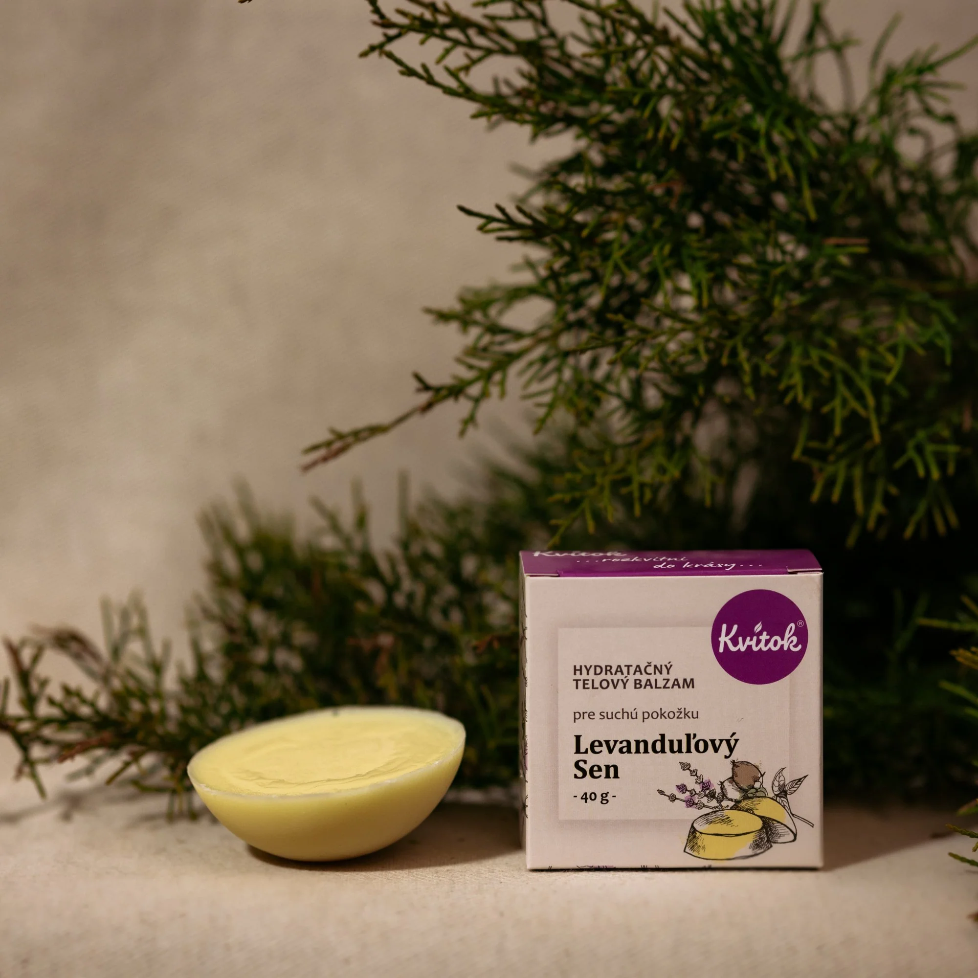 Kvitok Hydratační tělový balzám Levandulový sen (40 g) - Image 2
