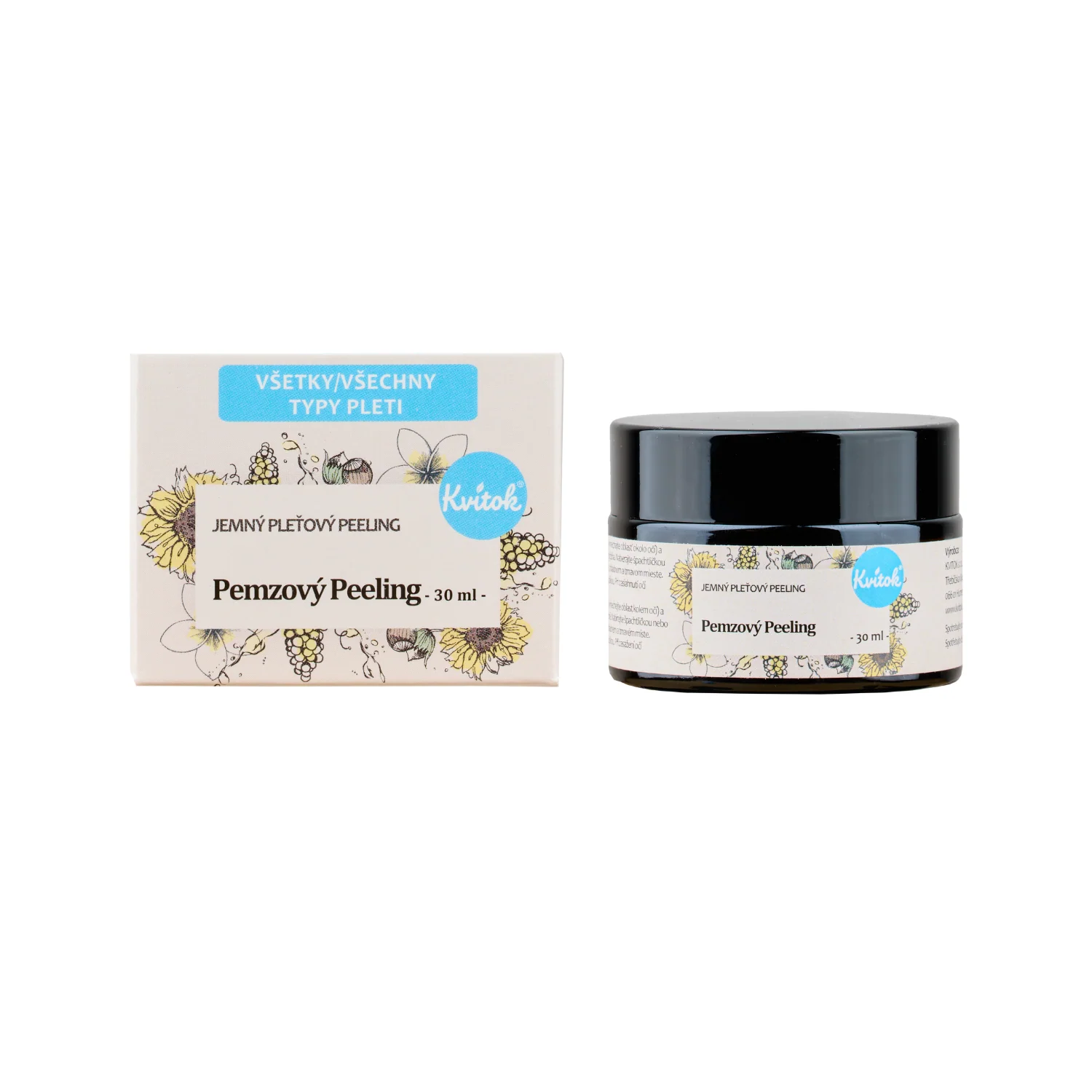 Kvitok Jemný pleťový pemzový peeling pro všechny typy pleti (30 ml)