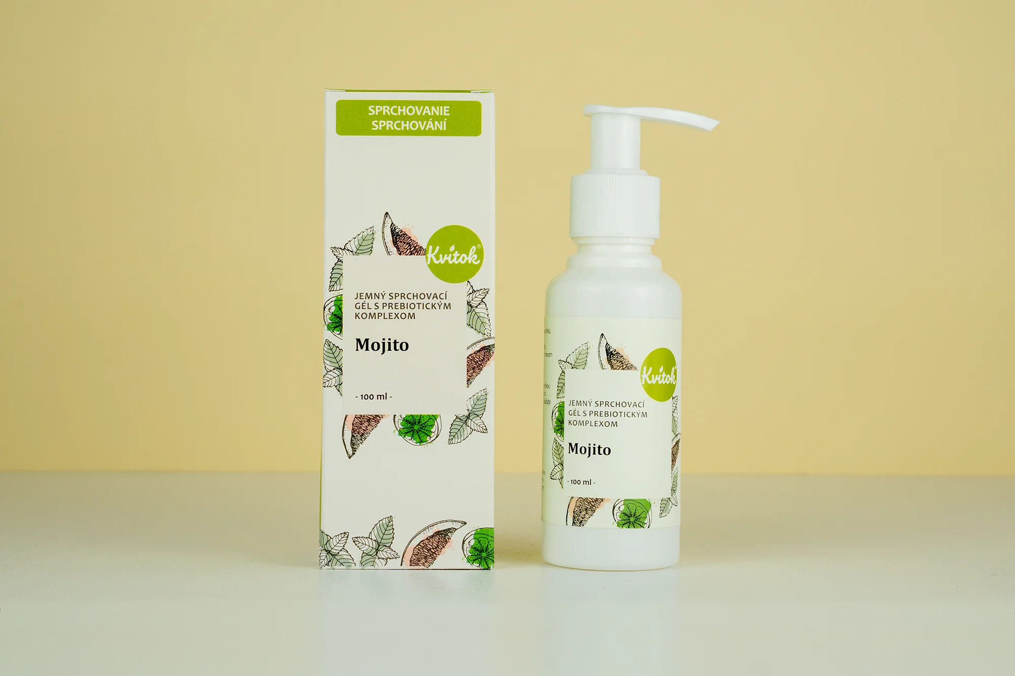 Kvitok Jemný sprchový gel s prebiotickým komplexem Mojito (100 ml) - Image 2