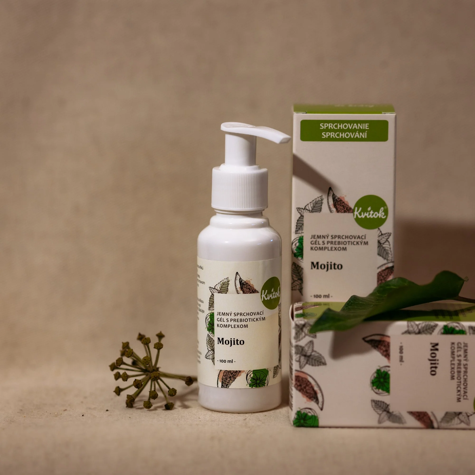 Kvitok Jemný sprchový gel s prebiotickým komplexem Mojito (100 ml) - Image 3