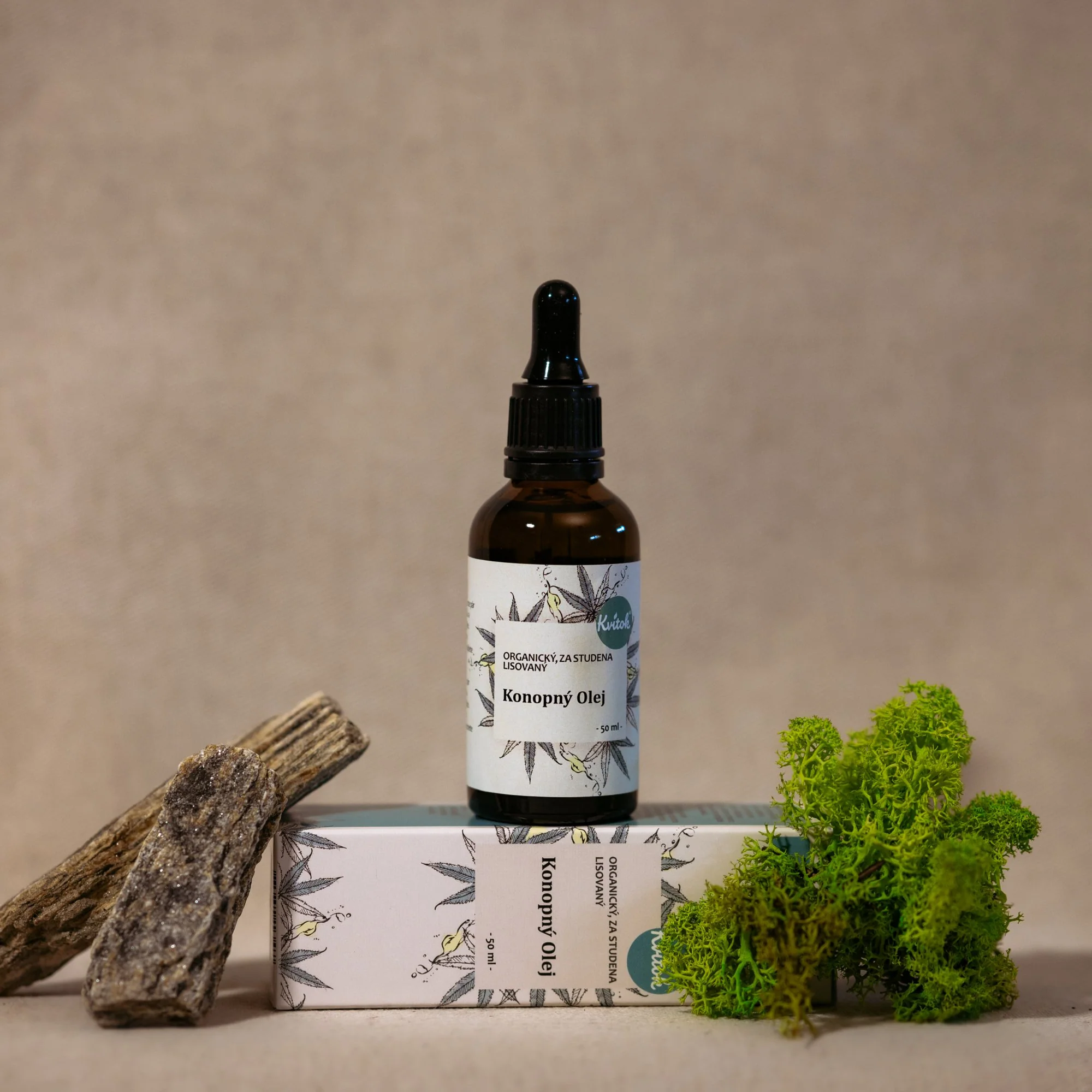 Kvitok Konopný pleťový olej nerafinovaný (50 ml) - Image 4
