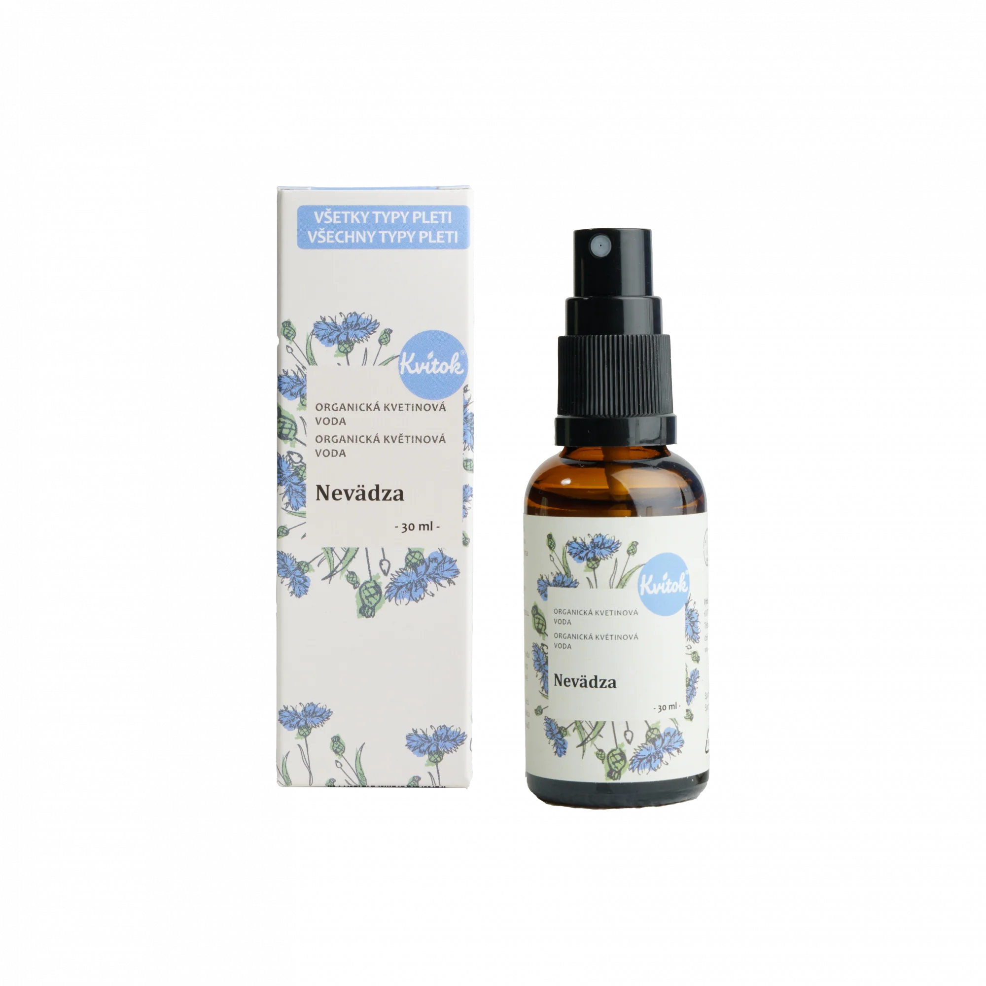 Kvitok Květová voda - chrpa BIO (30 ml)
