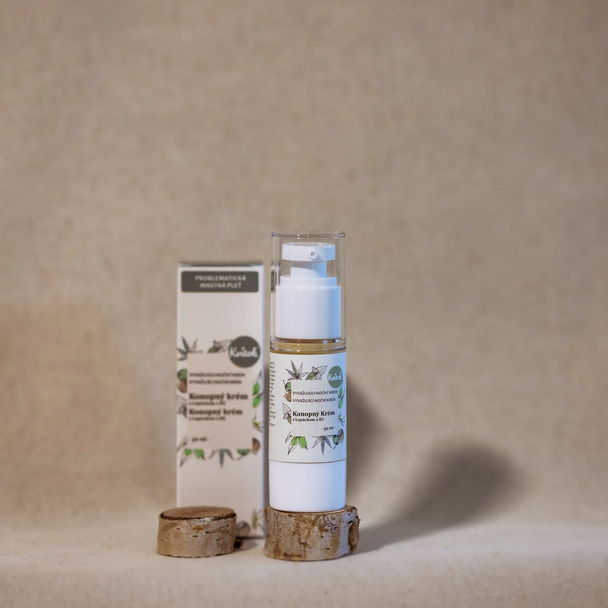 Kvitok Noční konopný krém pro mastnou pleť (30 ml) - Image 2